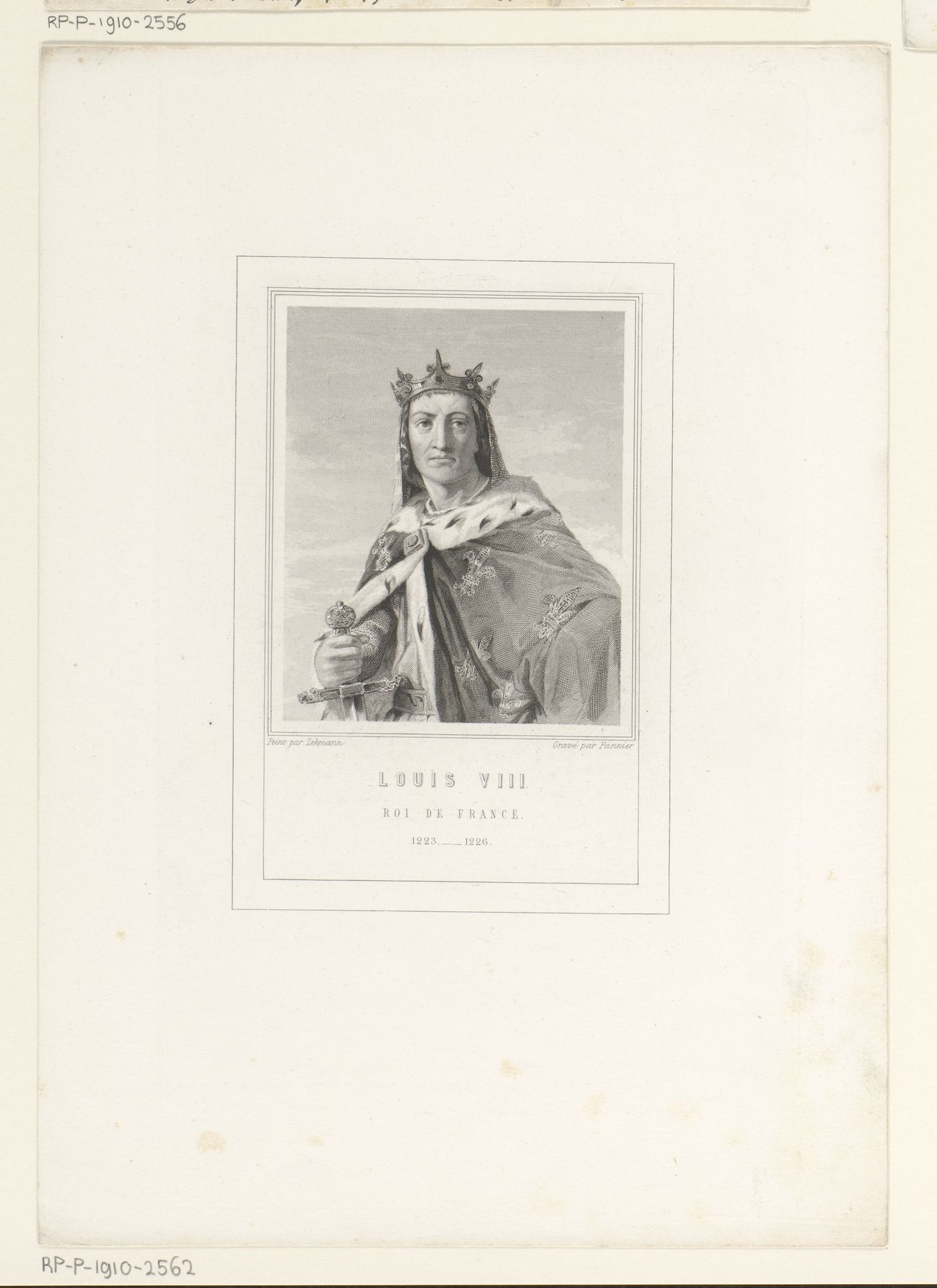 Portret van Lodewijk VIII by Jacques Etienne Pannier