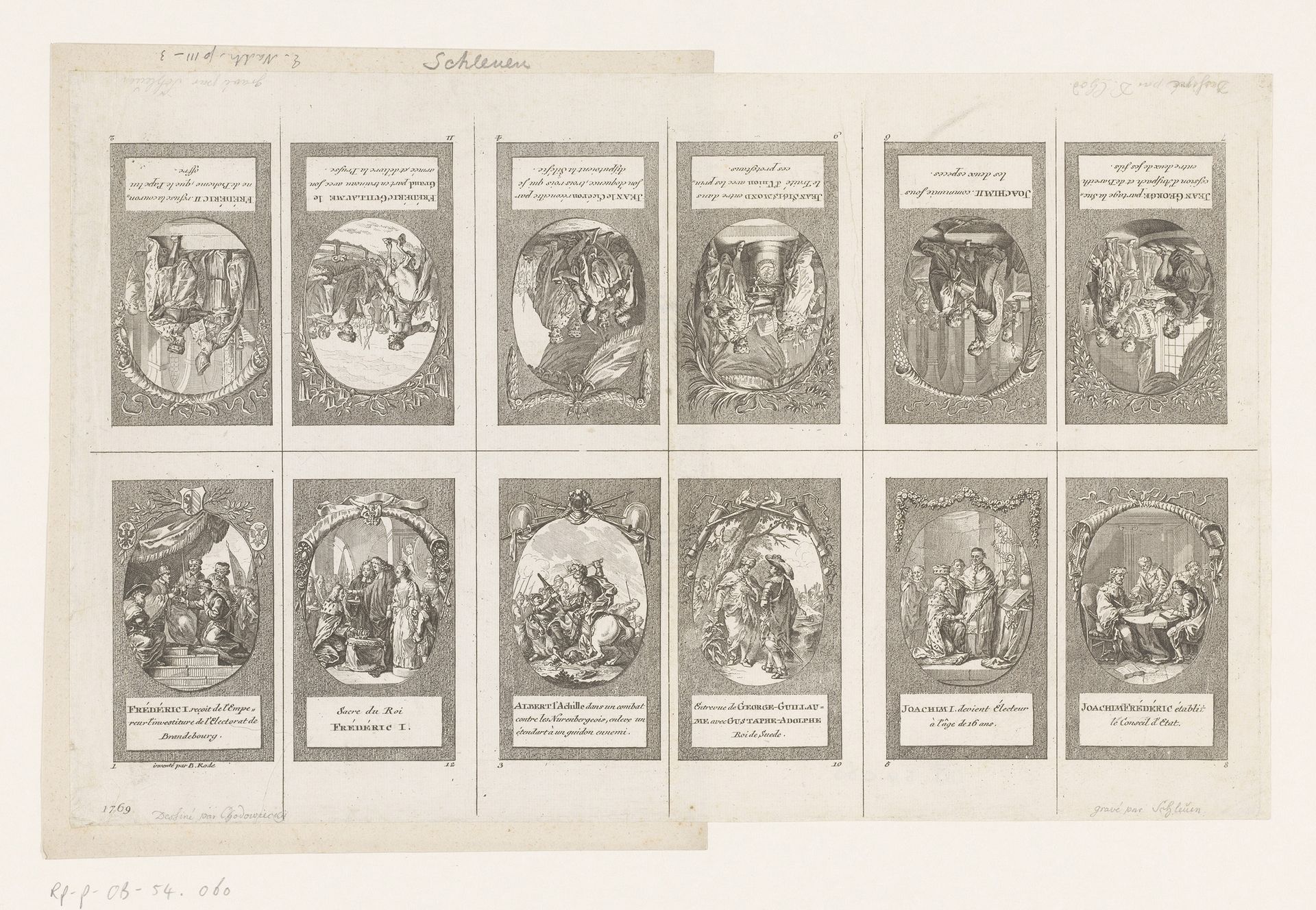 Twaalf scènes uit de Brandenburgse geschiedenis by Johann David (I) Schleuen