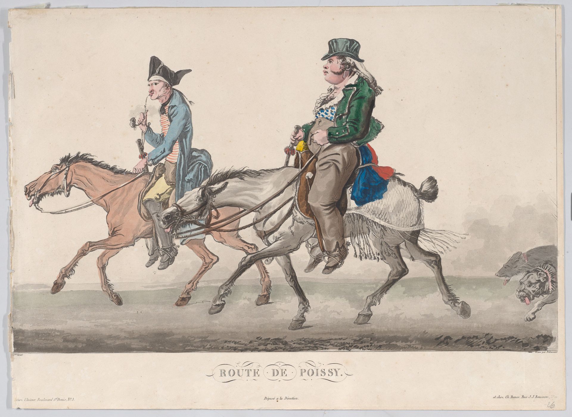 Route de Poissy by Louis Philibert Debucourt
