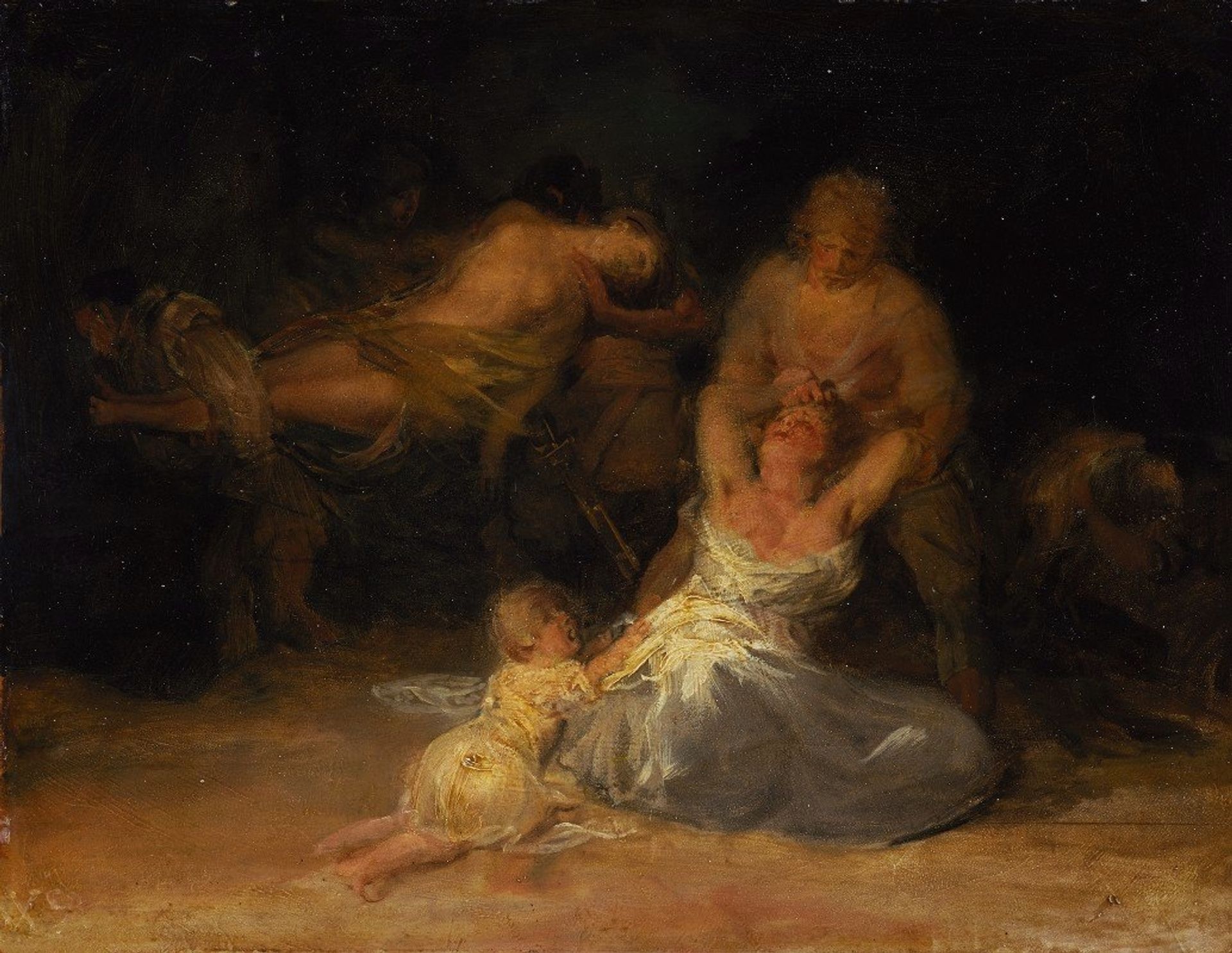 Act of Violence against Two Women by Francisco de Goya
