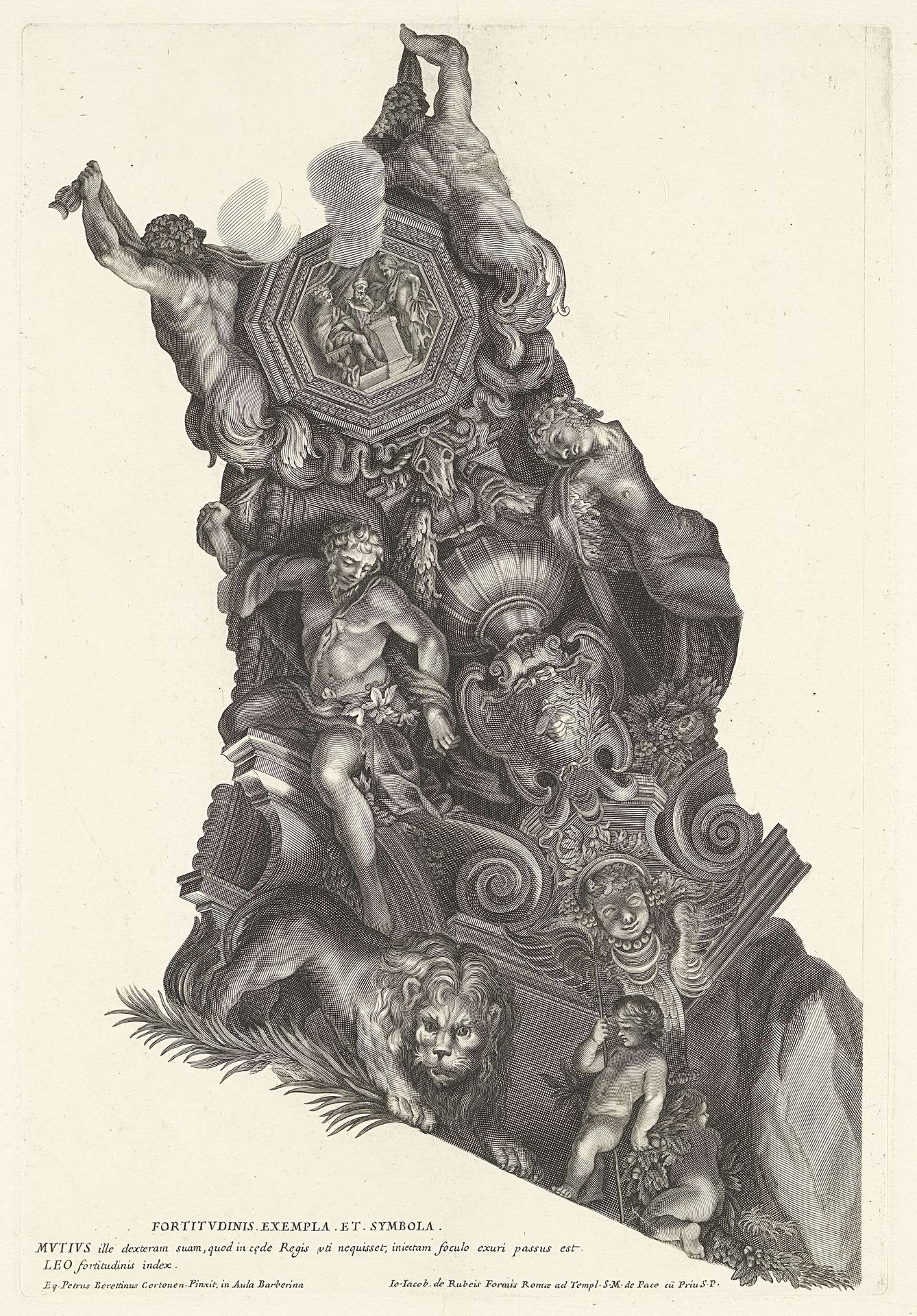 Gewelfdecoratie uit Pallazzo Barberini by Anonymous