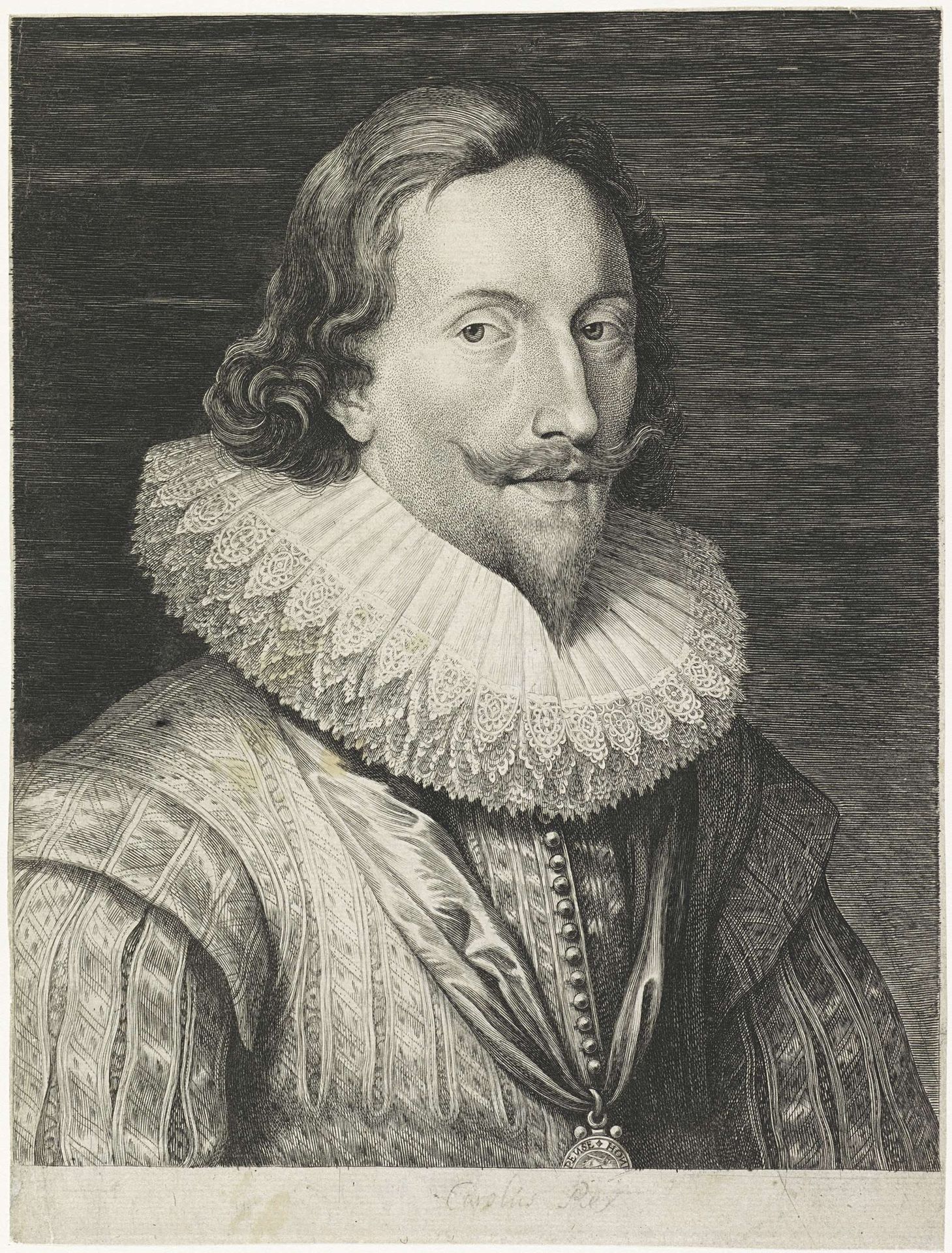 Portret van Karel I, koning van Engeland by Lucas Vorsterman I