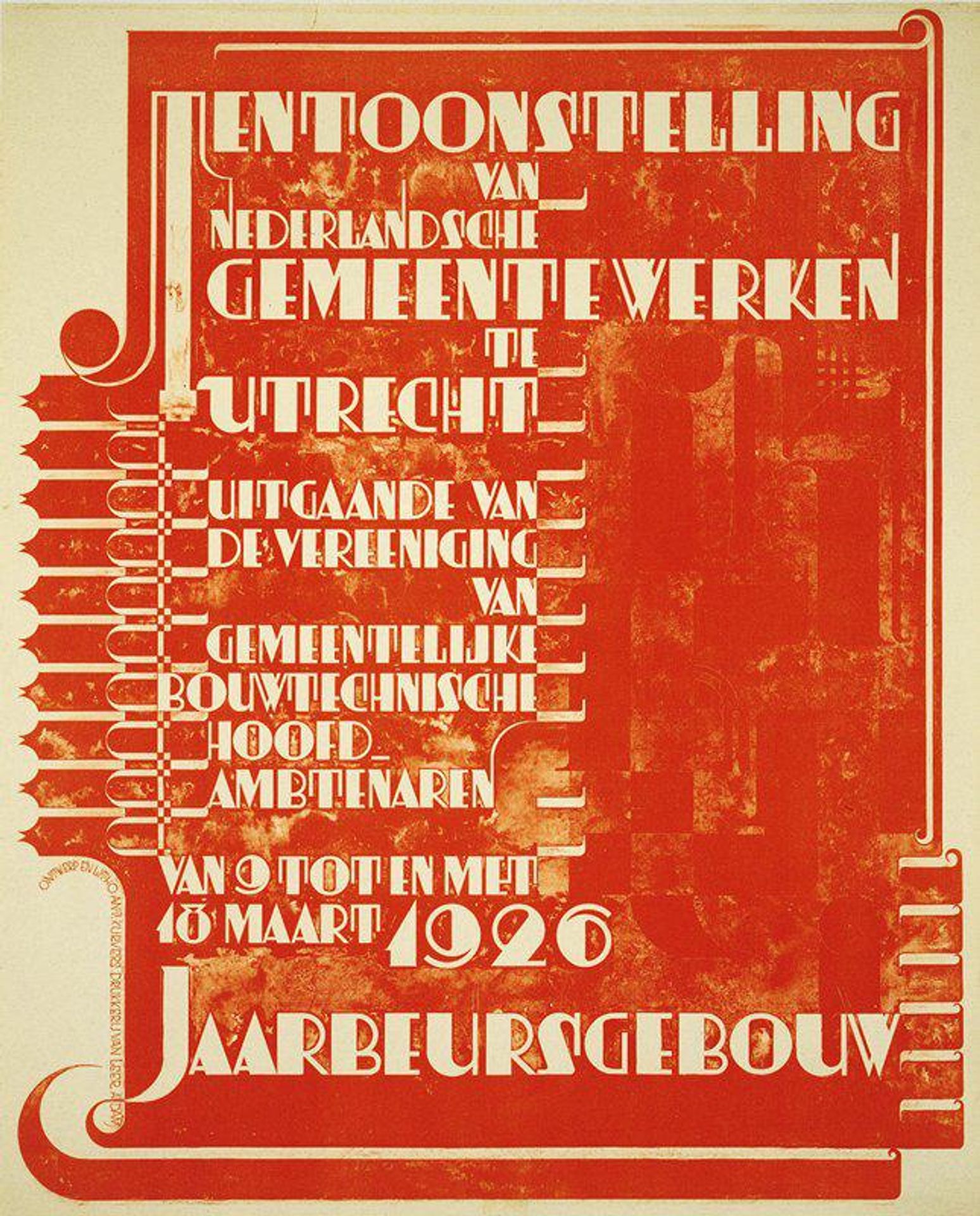 Tentoonstelling van Nederlandsche Gemeentewerken (Exhibition of Dutch Municipal Works) by Antoon Kurvers
