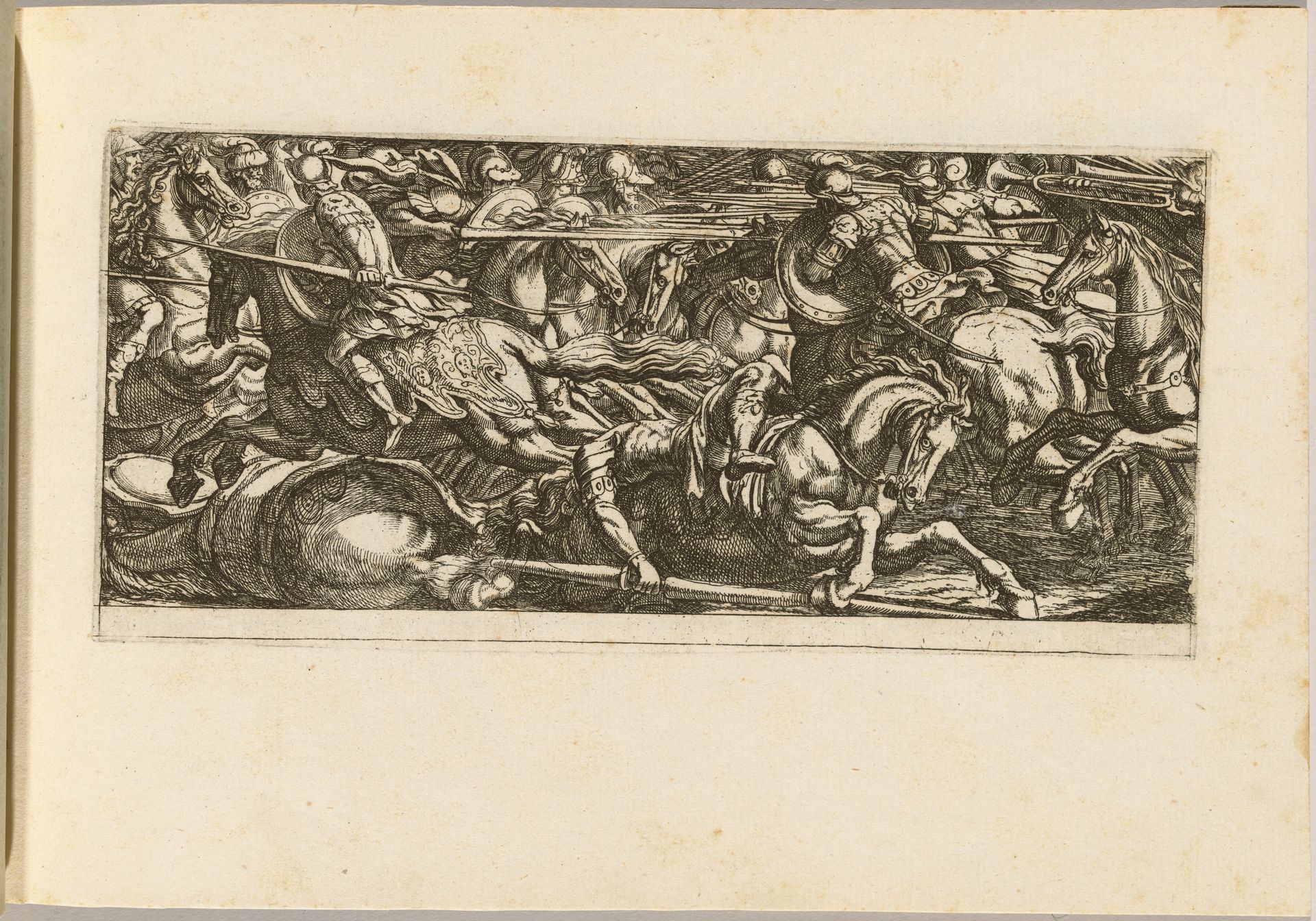 Cavalry Attack with Soldiers Fleeing by Antonio Tempesta