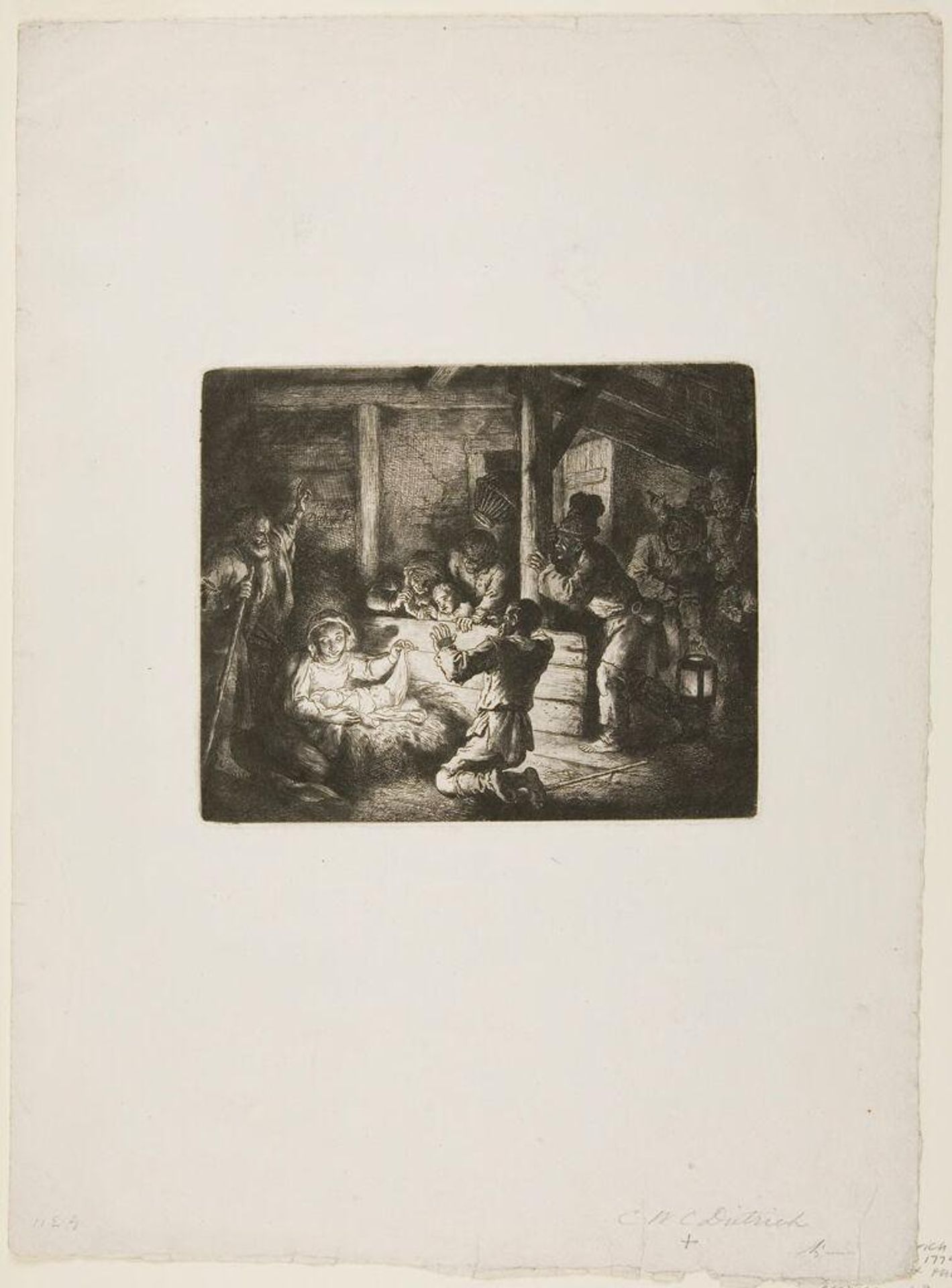 Adoration of the Shepherds by Christian Wilhelm Ernst Dietrich