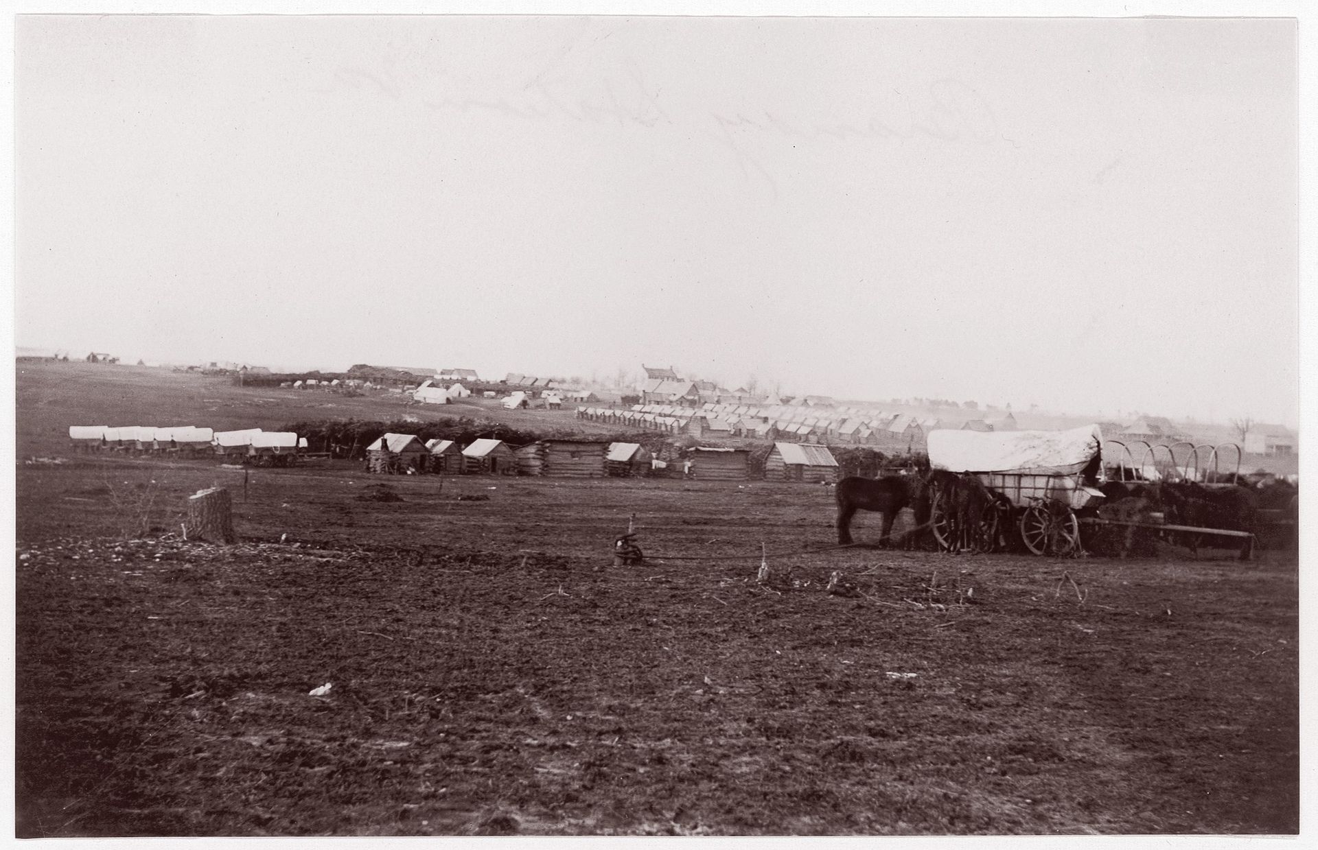 [Winter Quarters of Army of the Potomac, Near Brandy Station, Virginia] by Timothy O'Sullivan