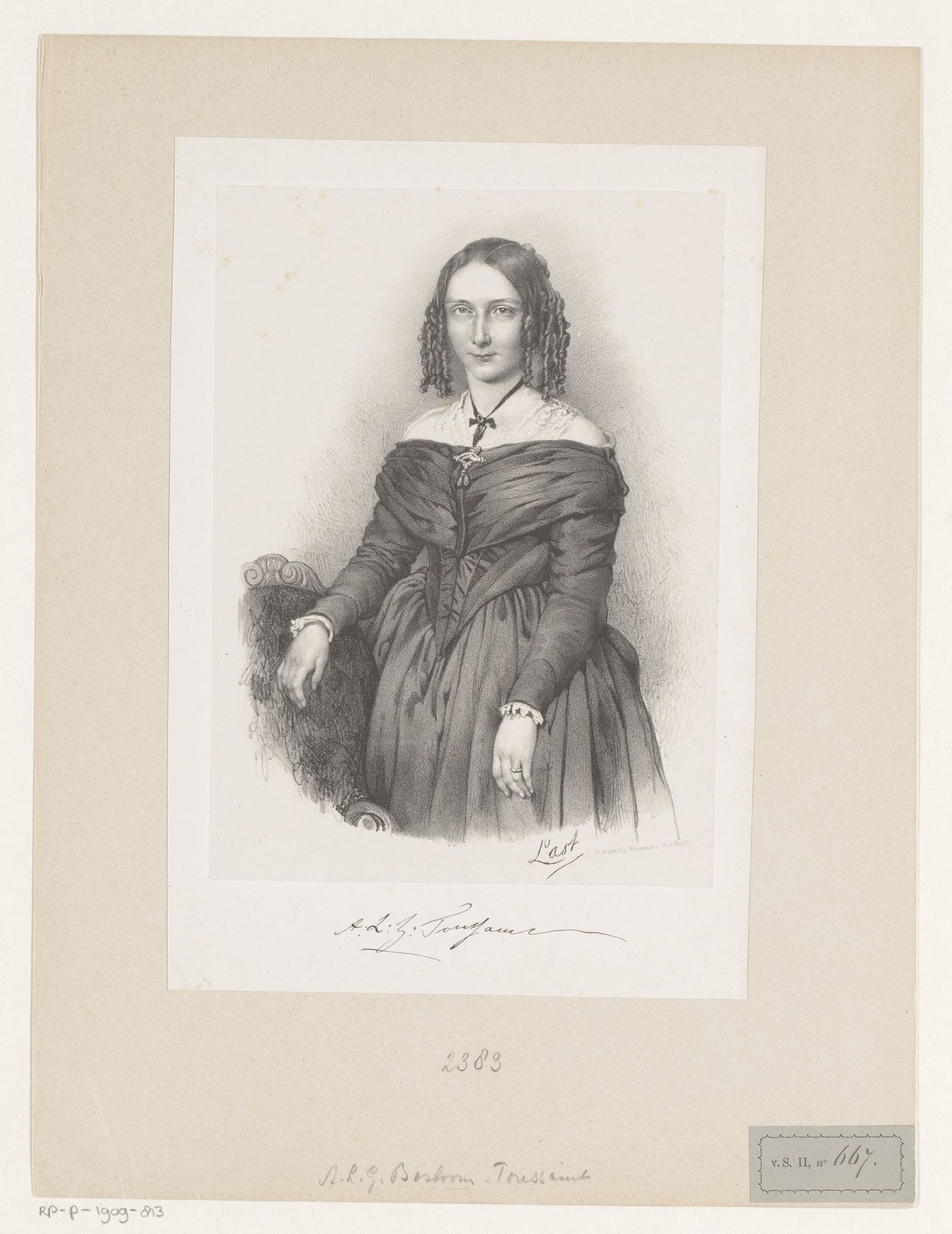 Portret van Anna Louisa Geertruida Bosboom-Toussaint by Carel Christiaan Antony Last
