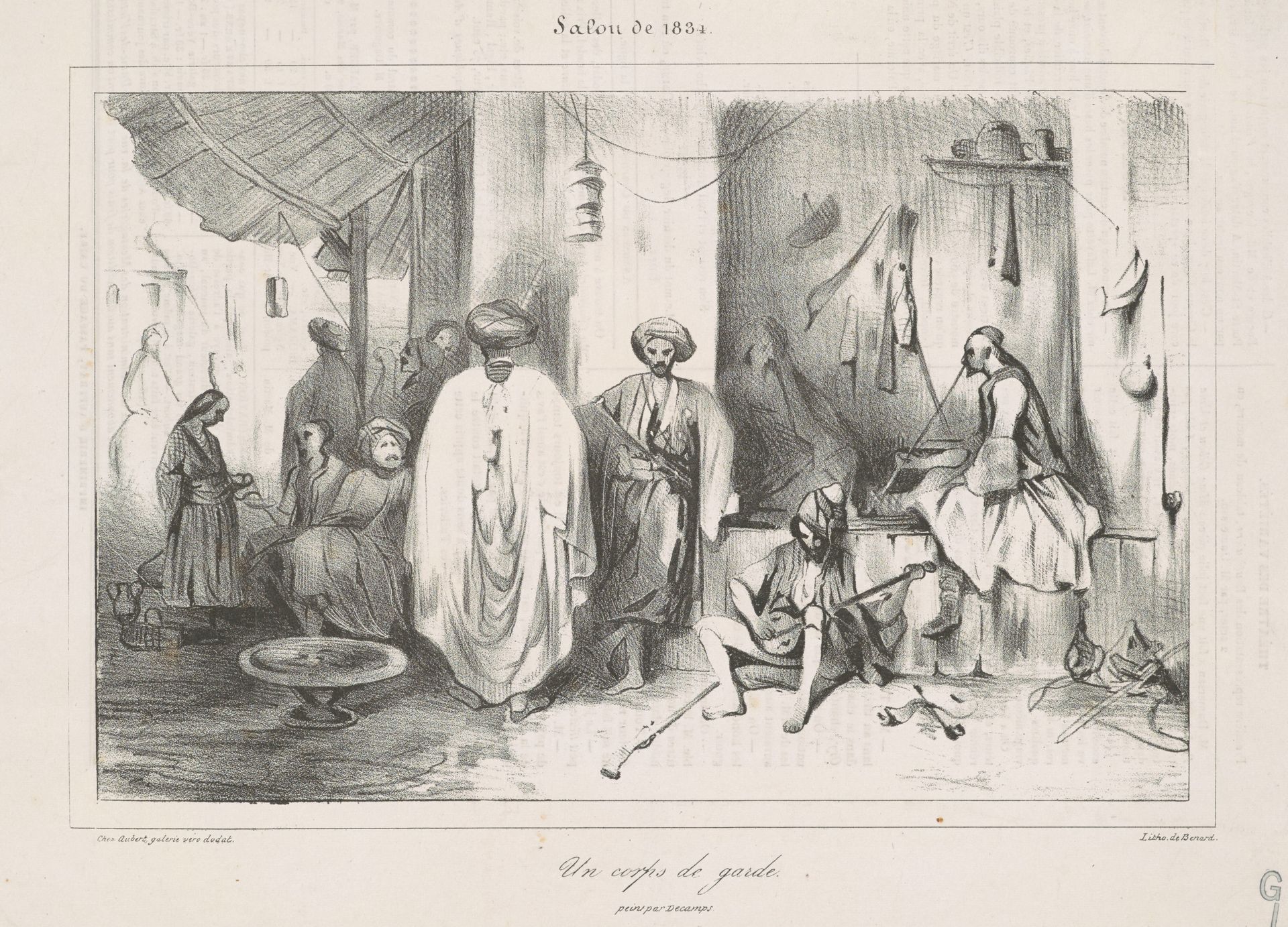 Un corps de garde peint par Decamps by Honoré Daumier