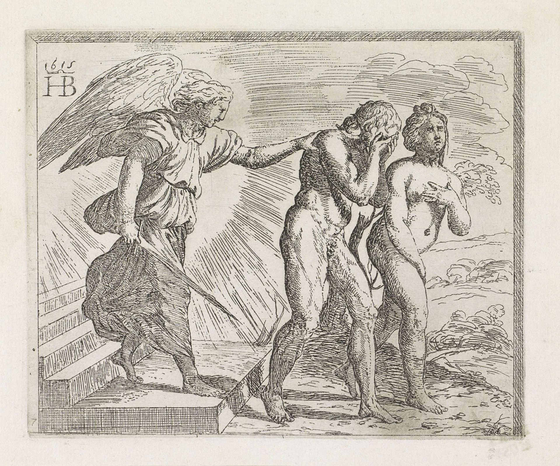 Expulsion from Paradise by Orazio Borgianni