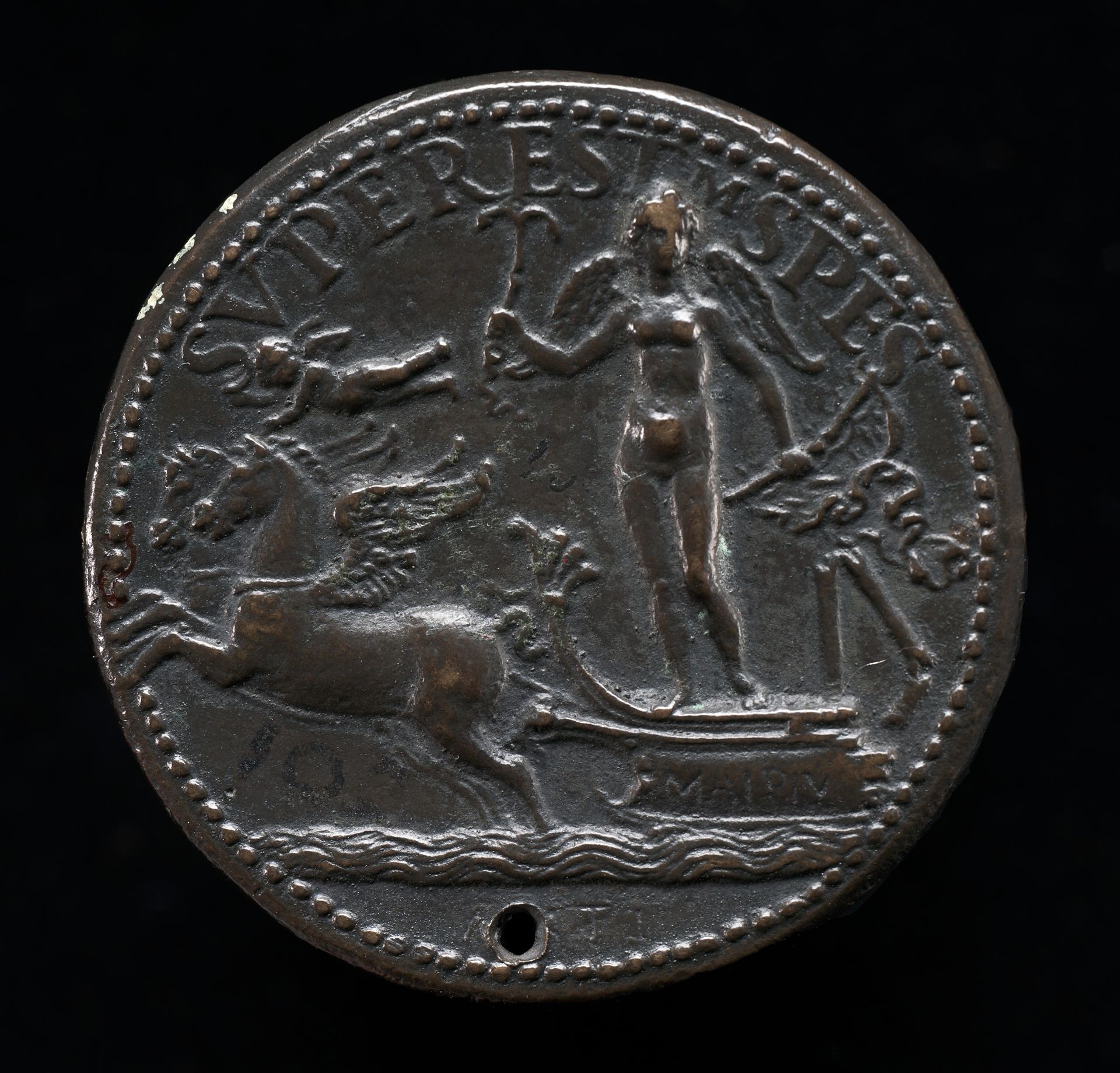Hope on the Prow of a Broken-Masted Vessel [reverse] by Antico