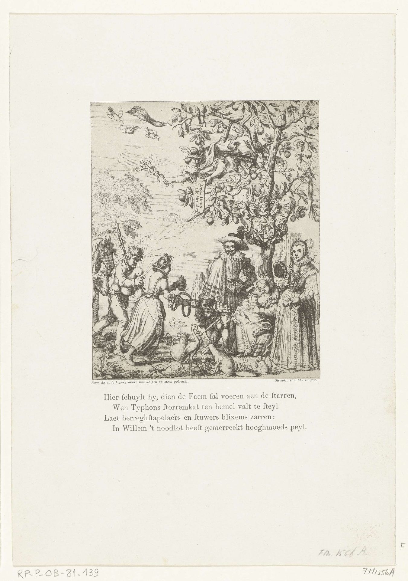 Allegorie op de geboorte van Willem II, 1626 by Charles Binger