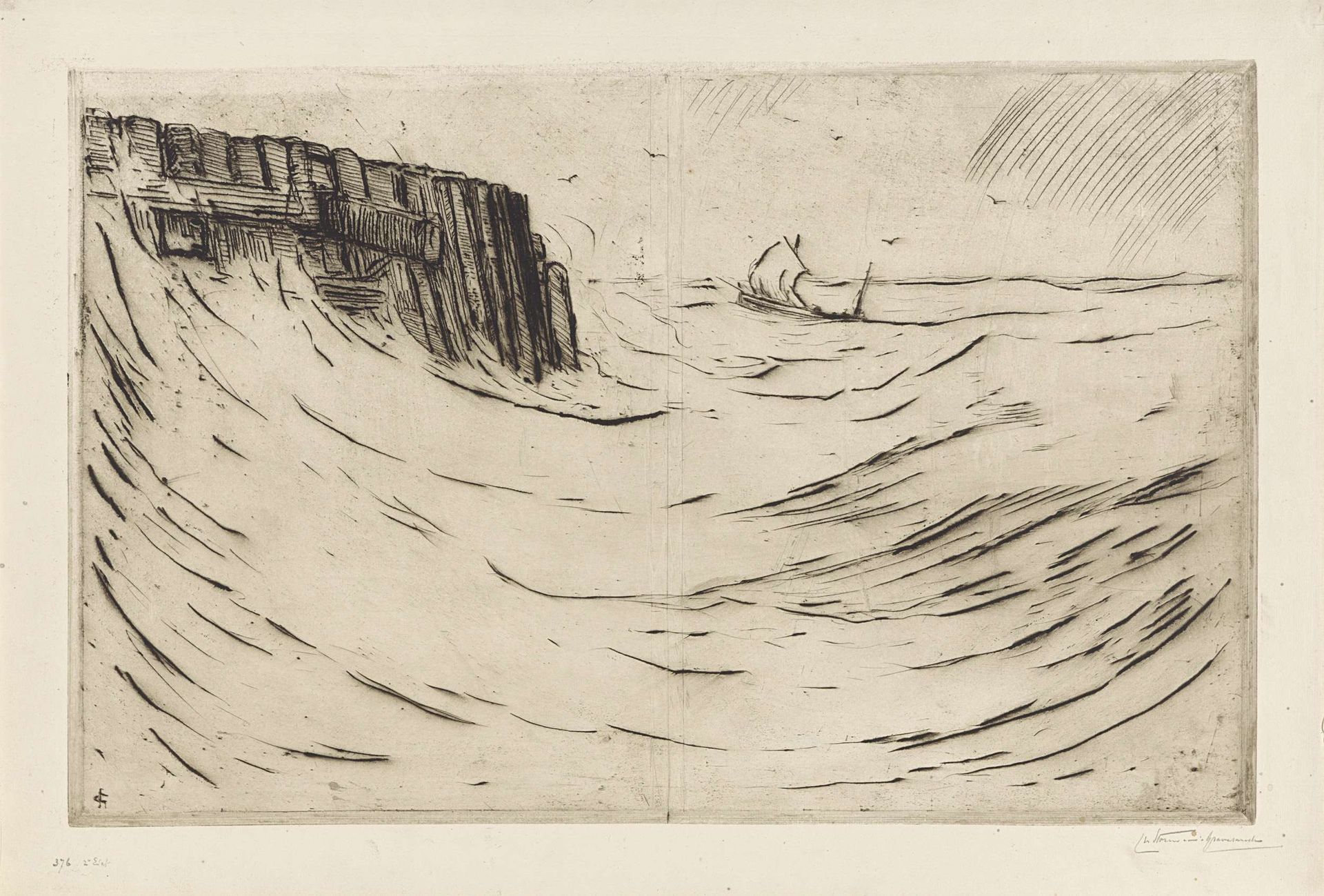 Havenhoofd te Vlissingen by Carel Nicolaas Storm van 's-Gravesande