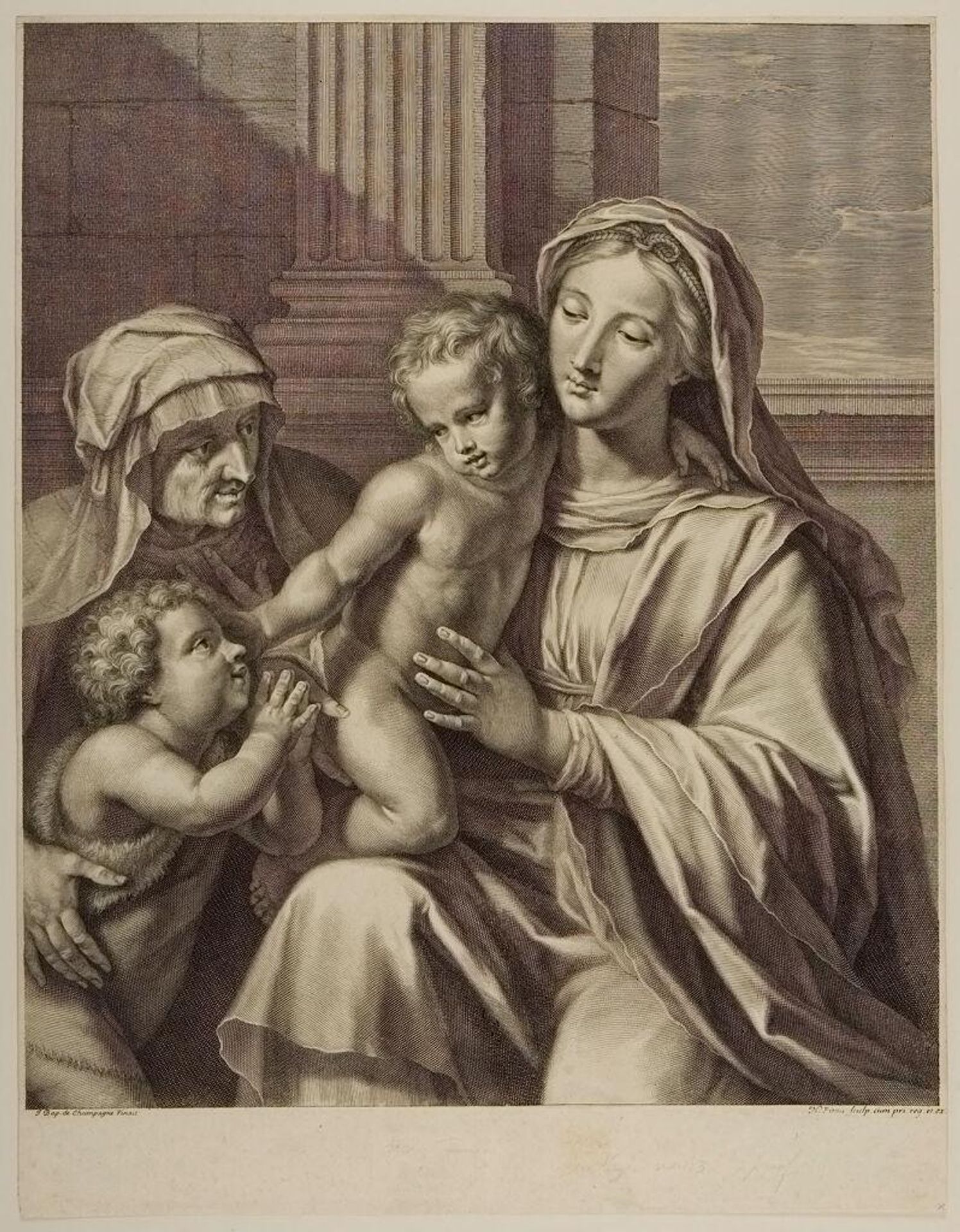 Madonna and Child with Elizabeth and Saint John by Nicolas Pitau