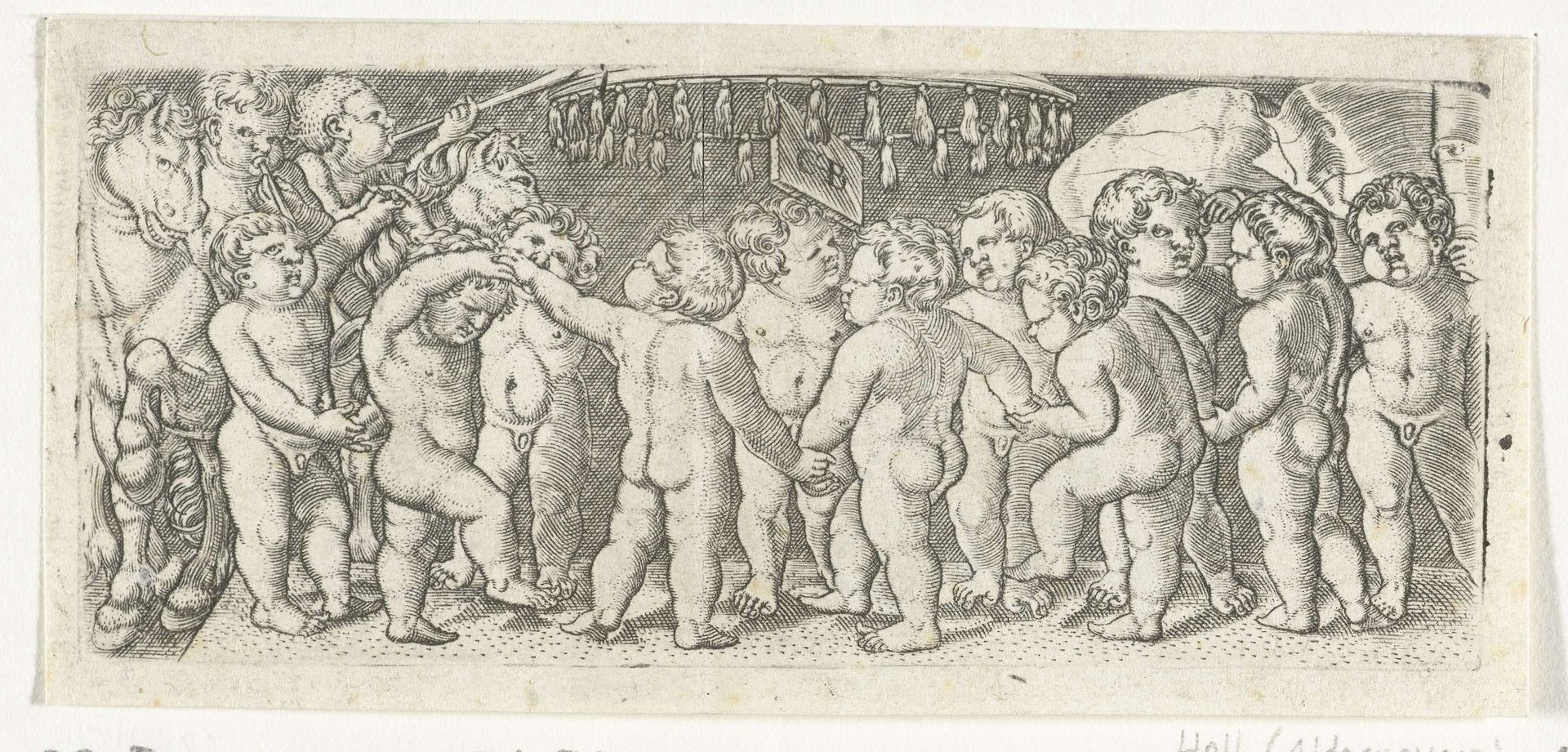 Dansende kinderen by Cornelis Bos
