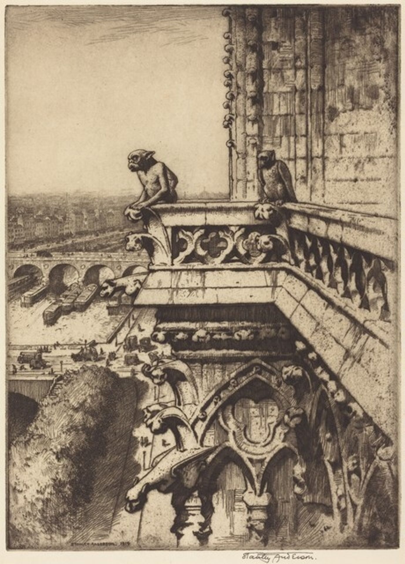 The Chimera, Notre Dame, Paris by Stanley Anderson