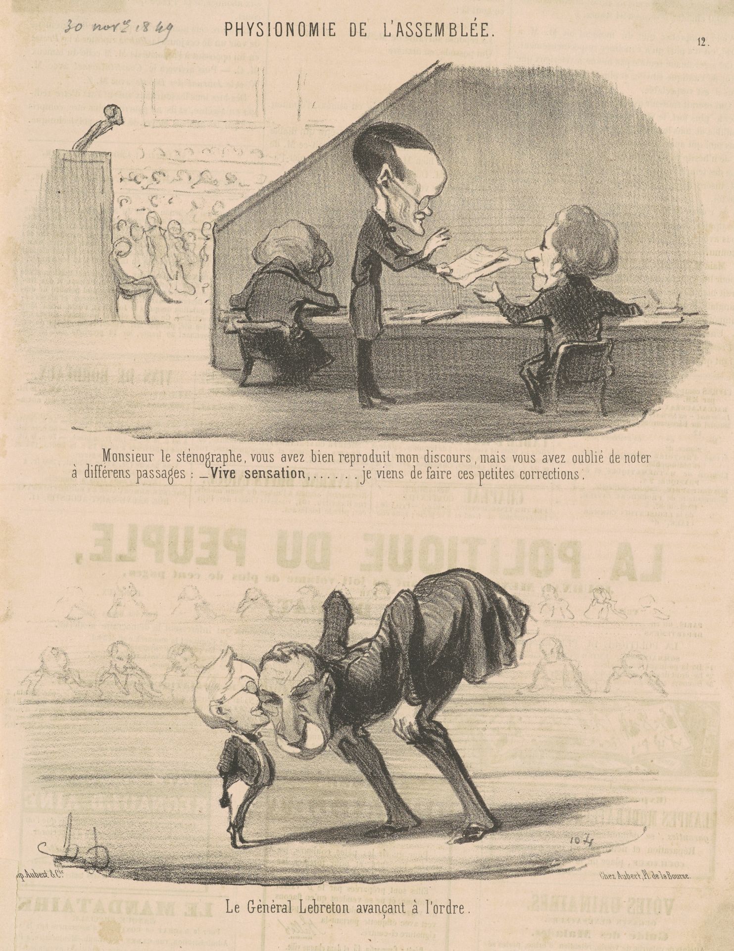Monsieur le sténographe ... by Honoré Daumier