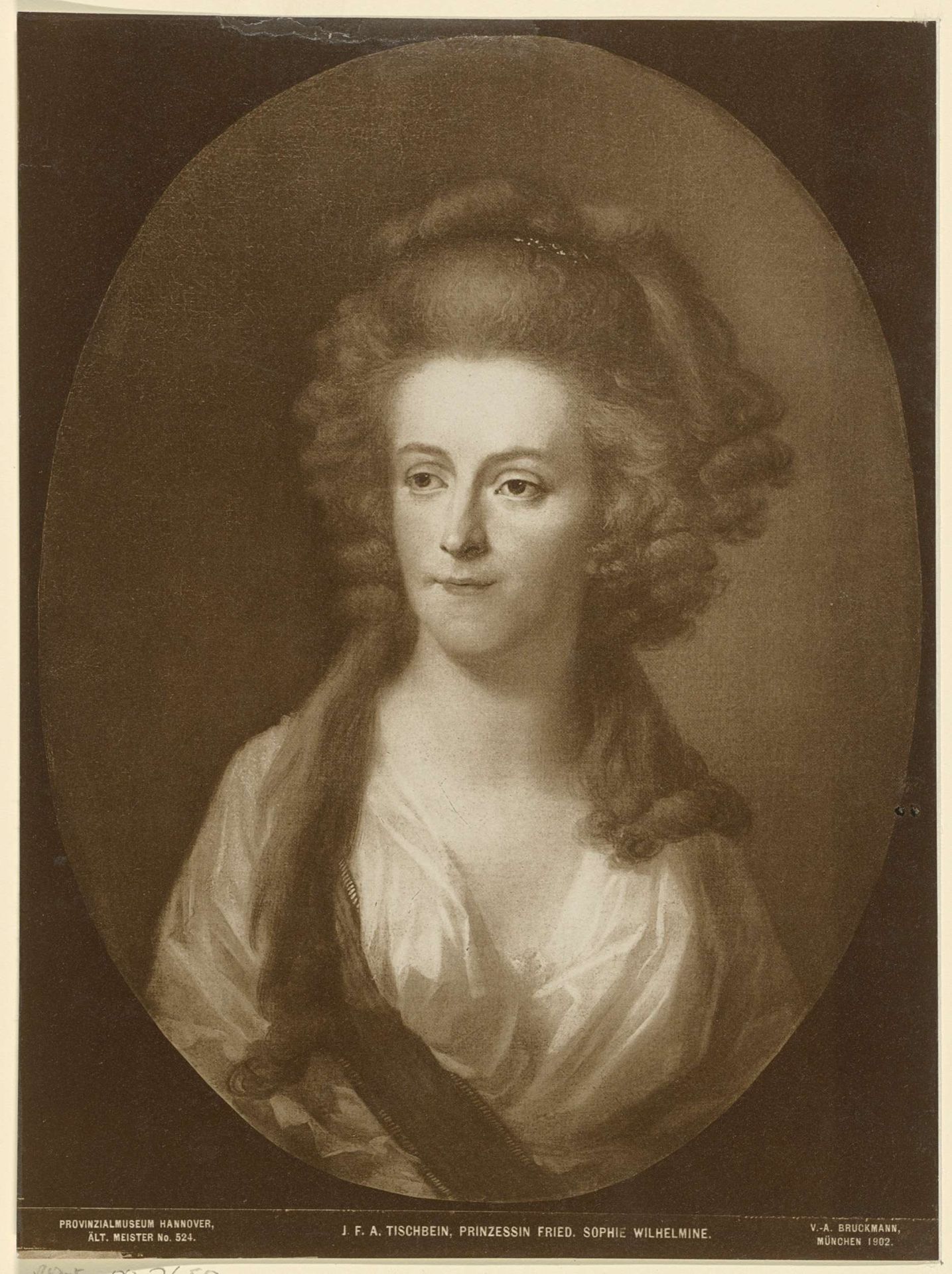 Portret van Wilhelmina van Pruisen by Verlagsanstalt Fr. Bruckmann A.-G.