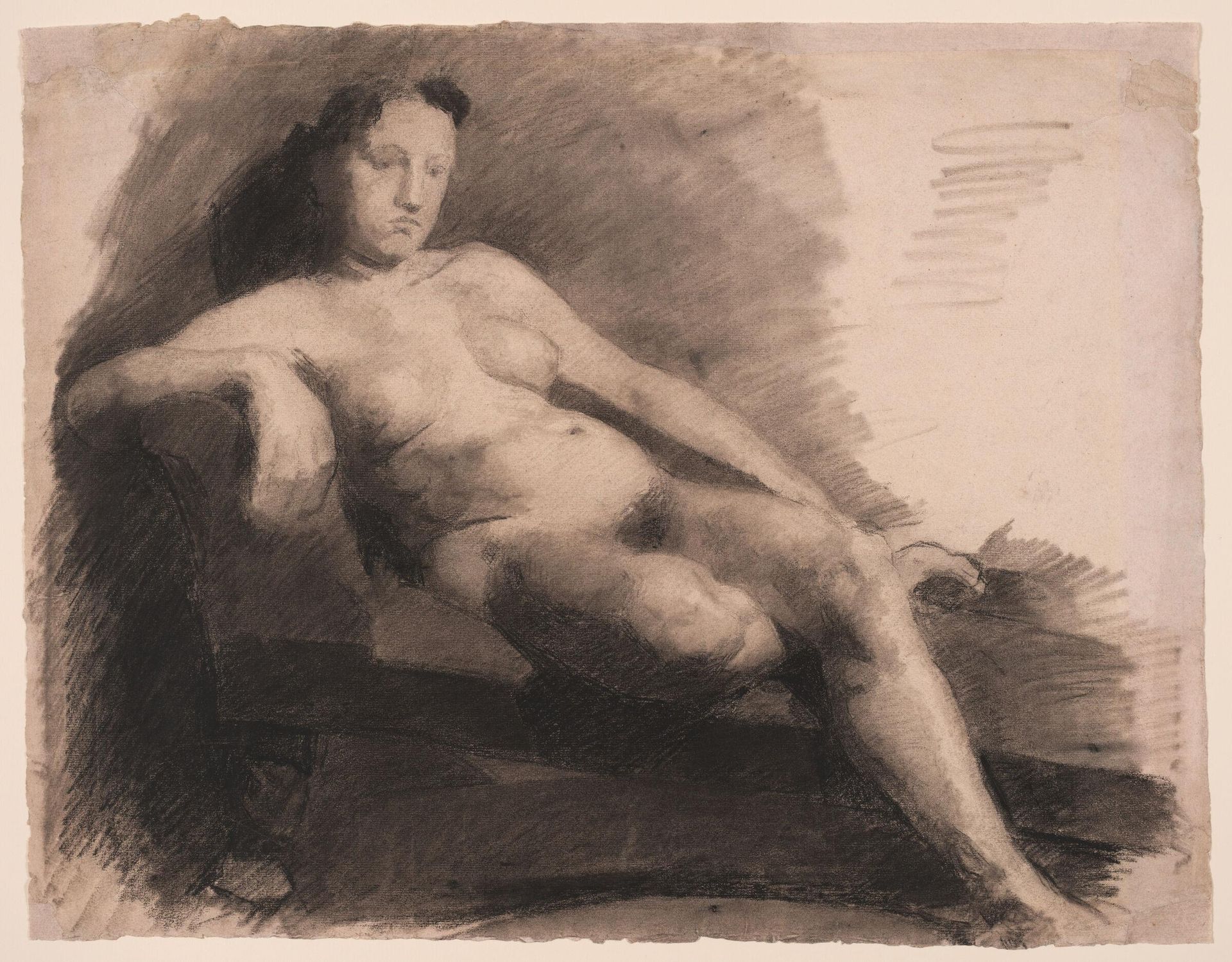 Reclining Female Nude by Thomas Eakins