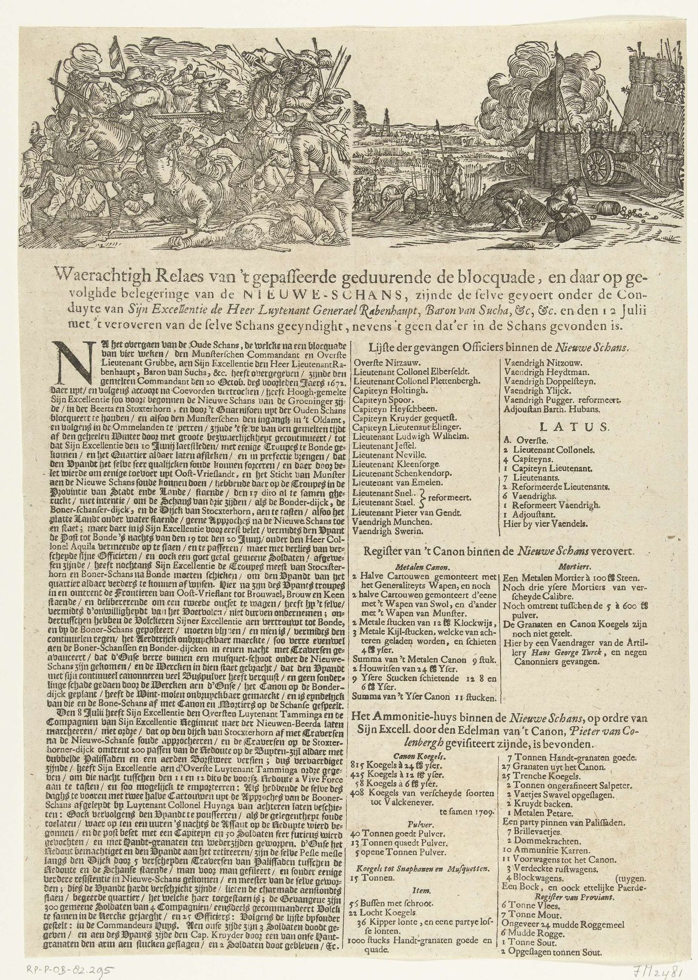 De verovering van Nieuweschans, 1673 by Anonymous