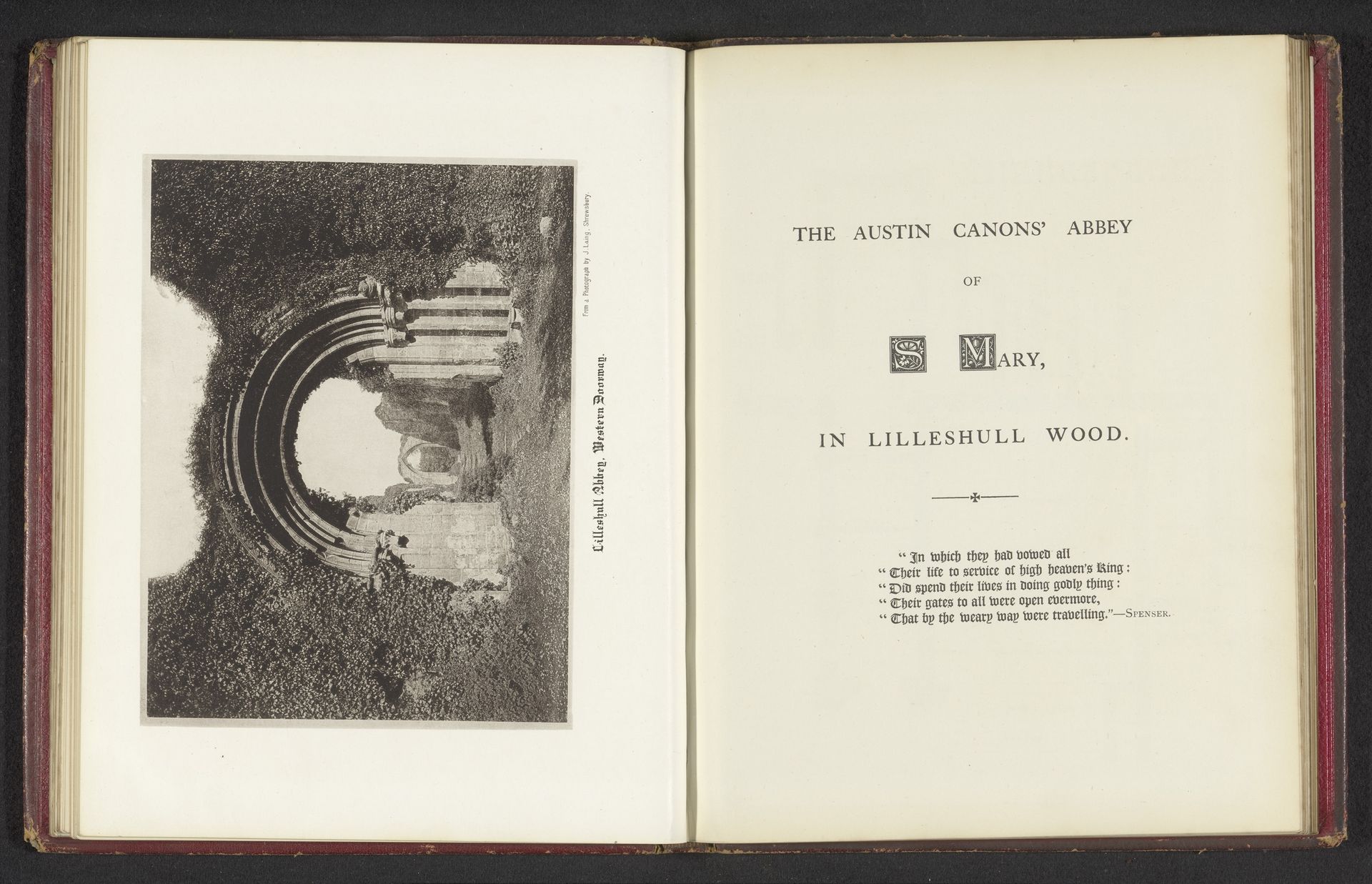 Gezicht op de ruïne van Lilleshall Abbey by J. Laing