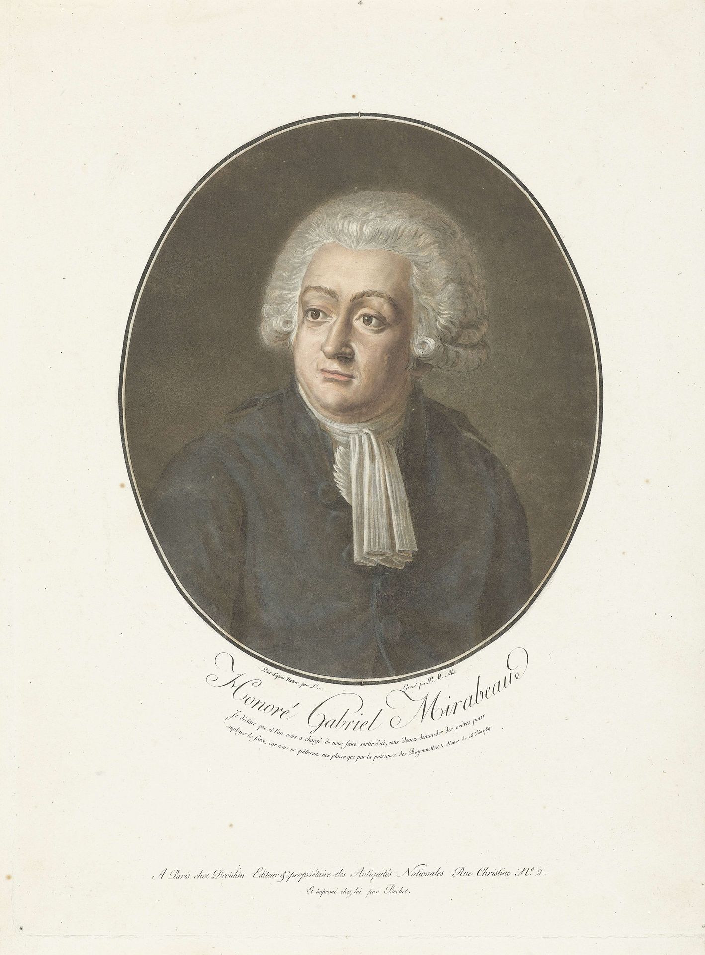 Portret van Honoré Gabriel Mirabeau by Pierre Michel Alix