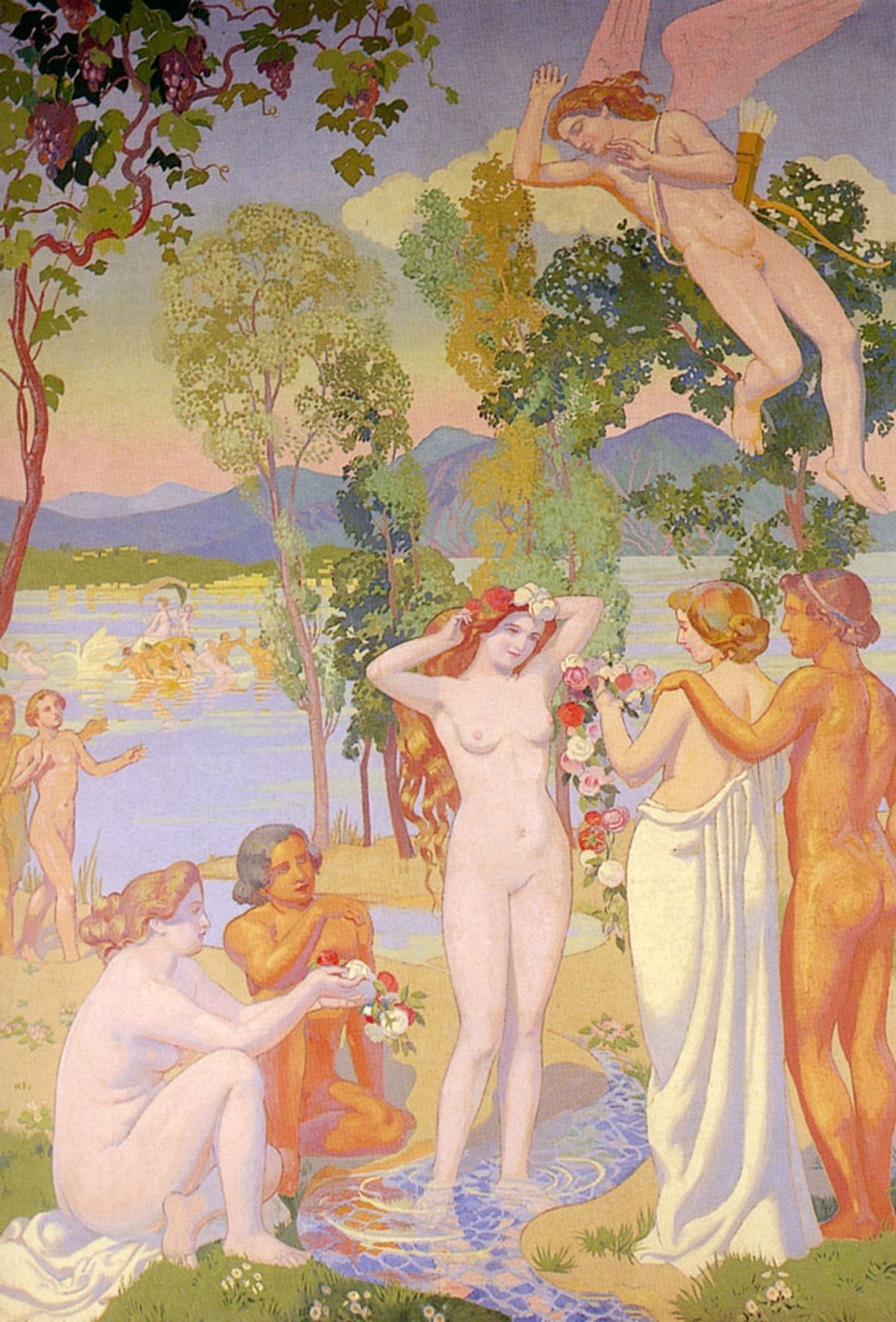 Cupid in Flight is Struck by the Beauty of Psyche by Maurice Denis