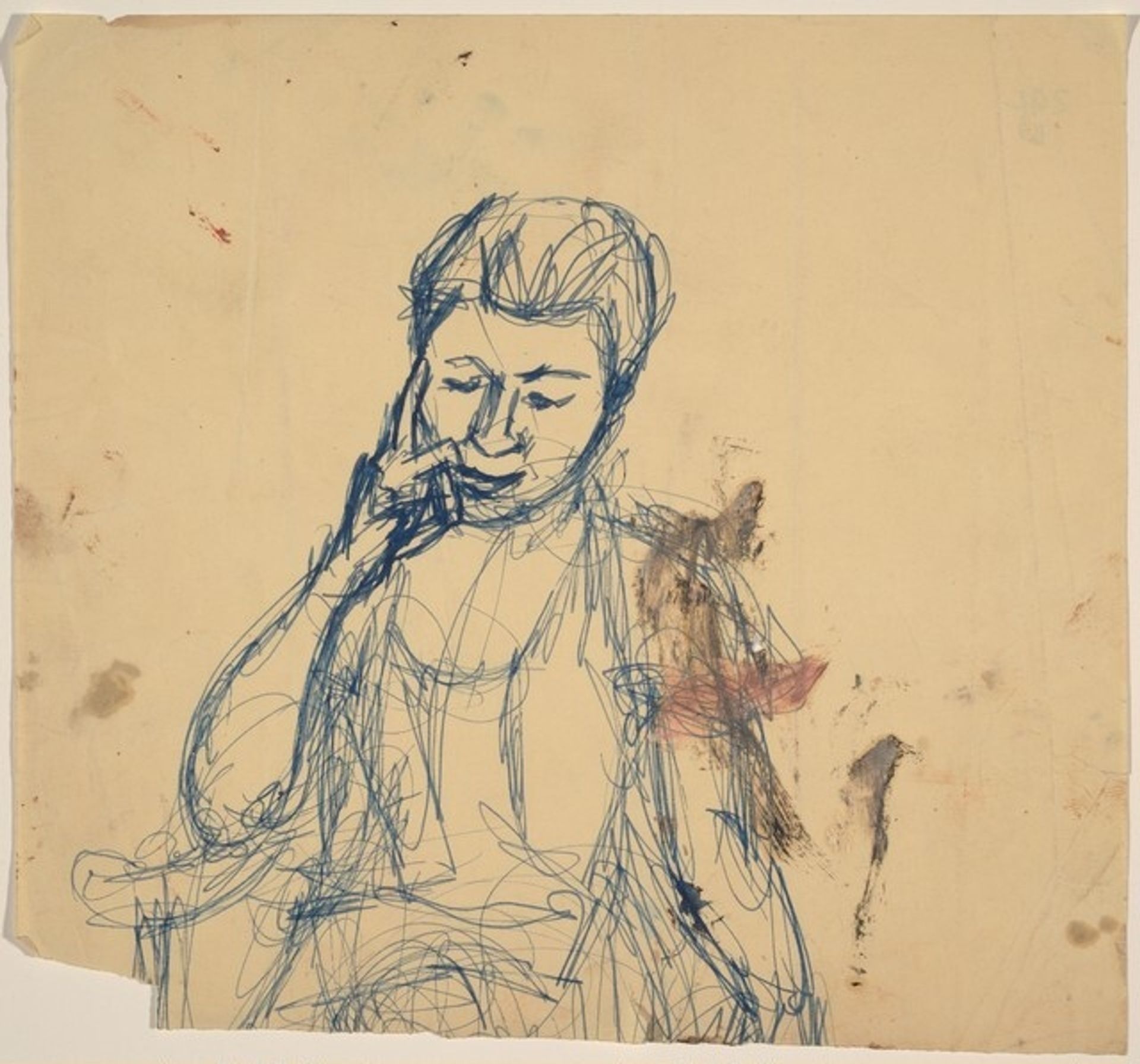 Seated Woman, Head Propped against Right Hand, Eyes Cast Downward by Mark Rothko