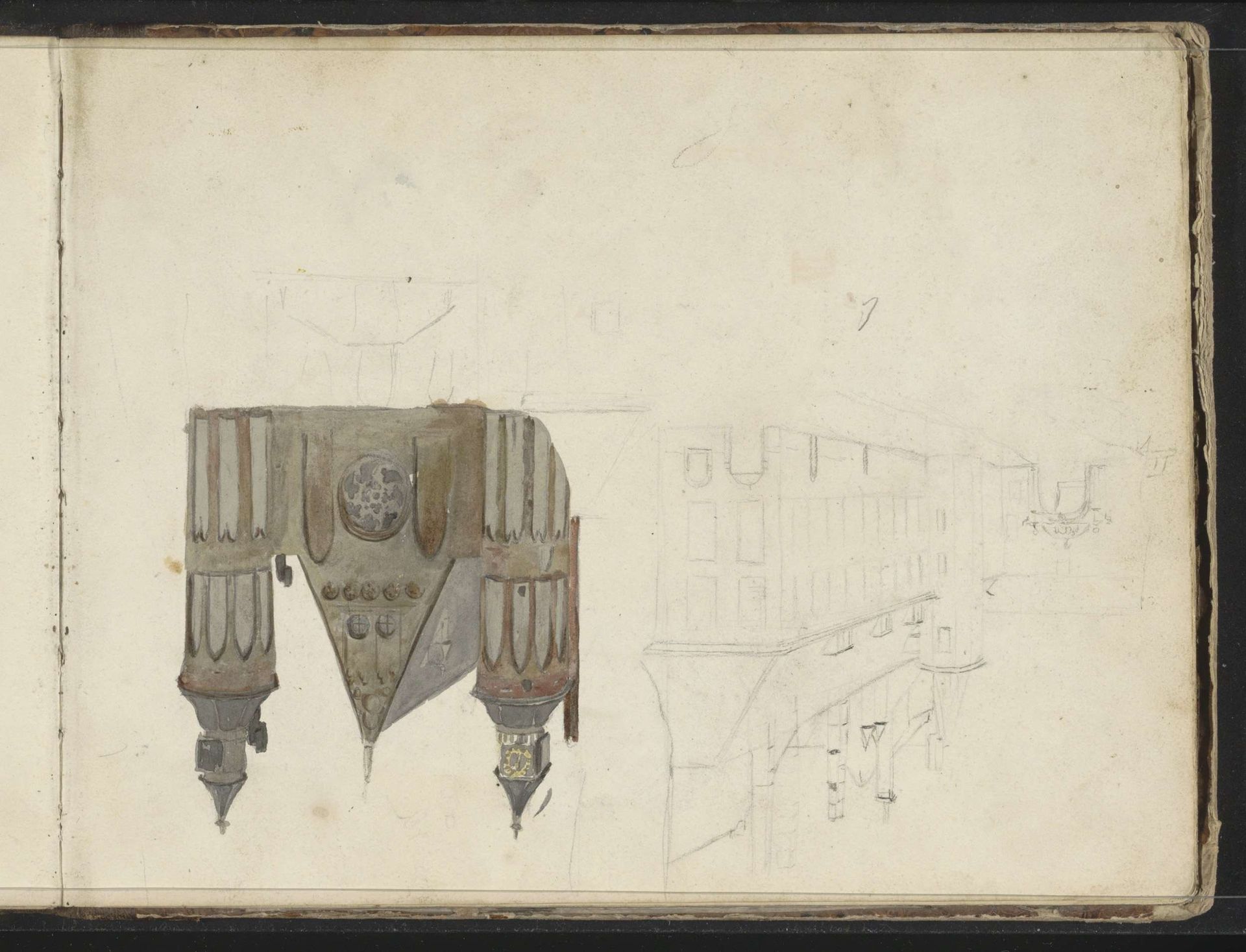 Ridderzaal en het Binnenhof te Den Haag by Willem (II) Troost