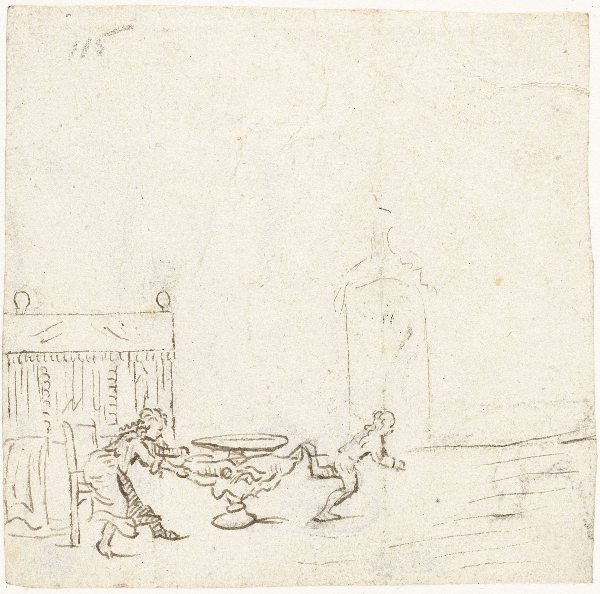 Jozef en de vrouw van Potifar by Moses ter Borch
