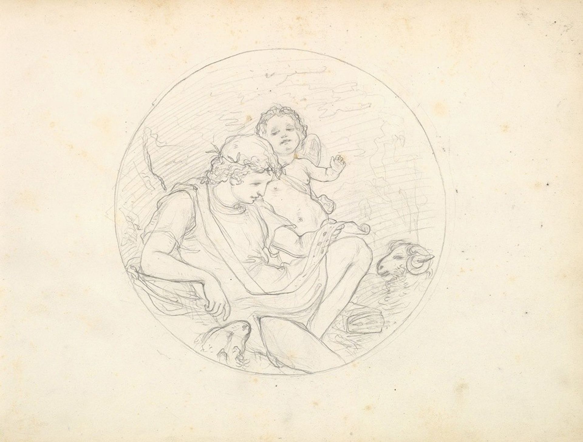 Cupid and a Shepherd by Frederic Leighton