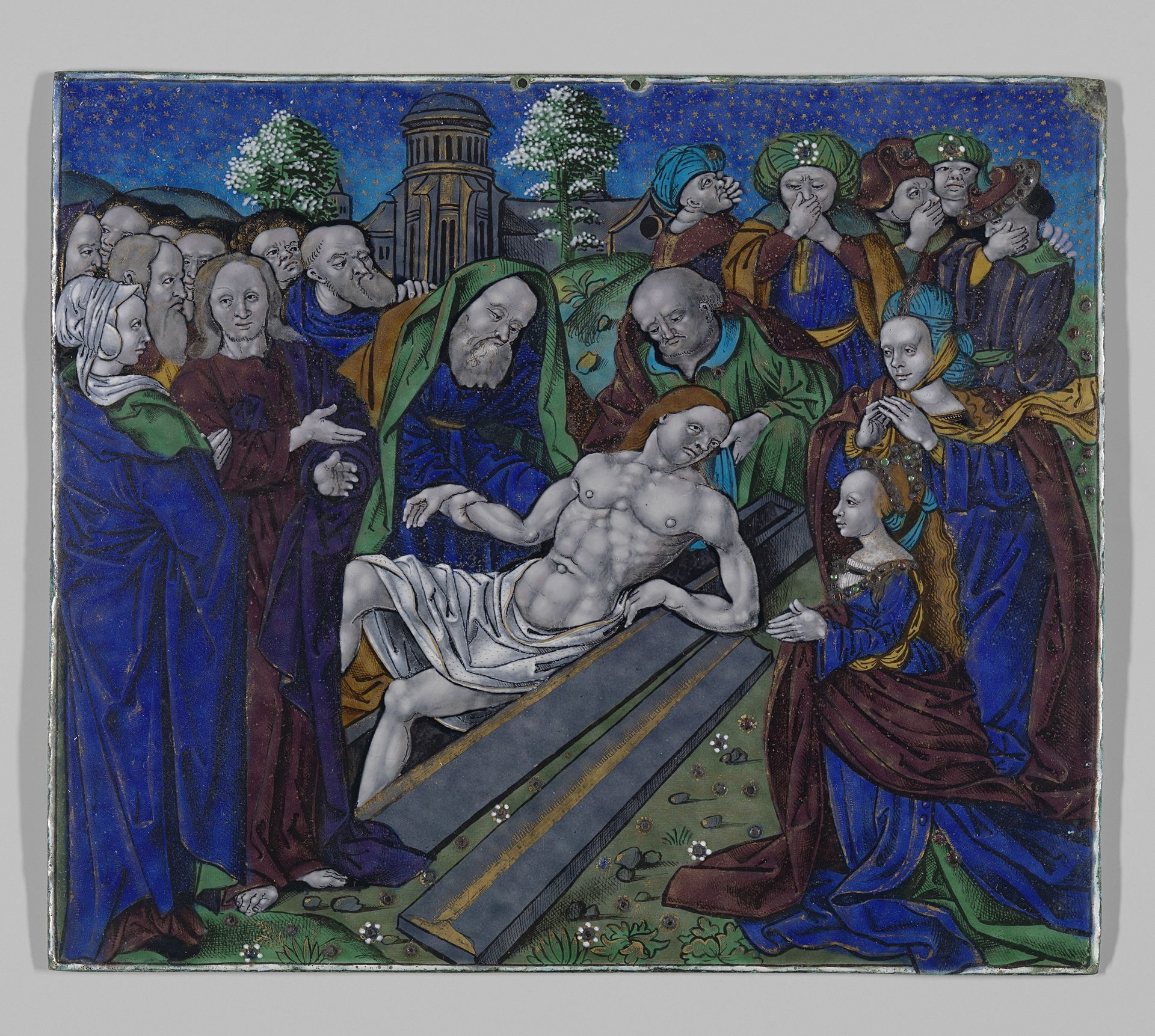 Plaque with the Raising of Lazarus by Jean I Penicaud