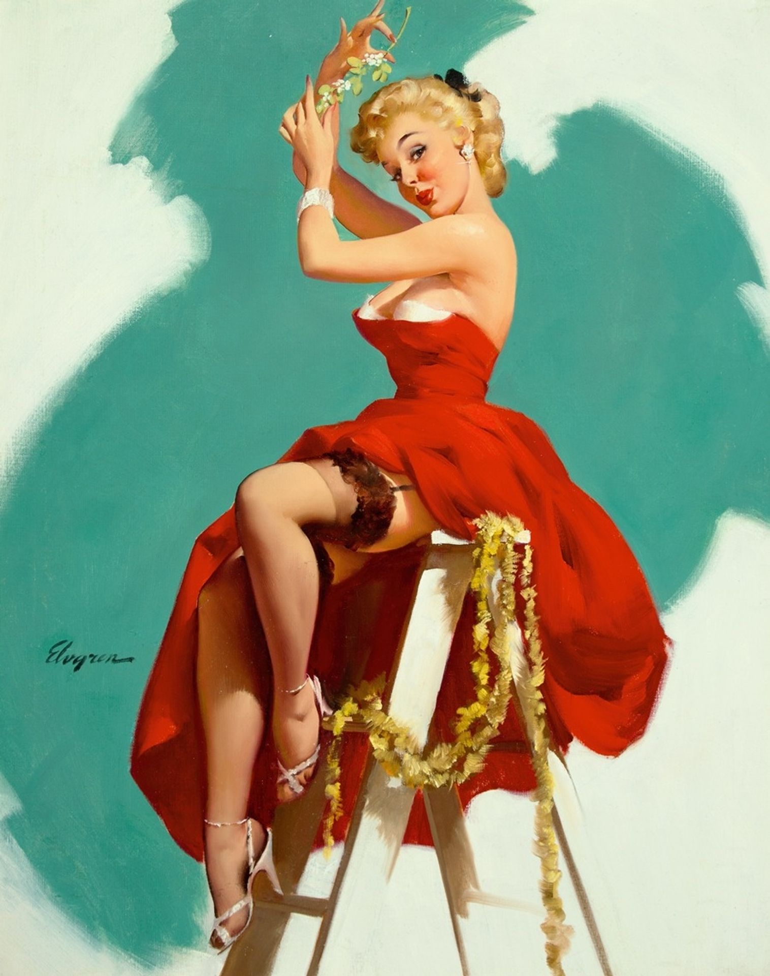A Put-Up Job by Gil Elvgren