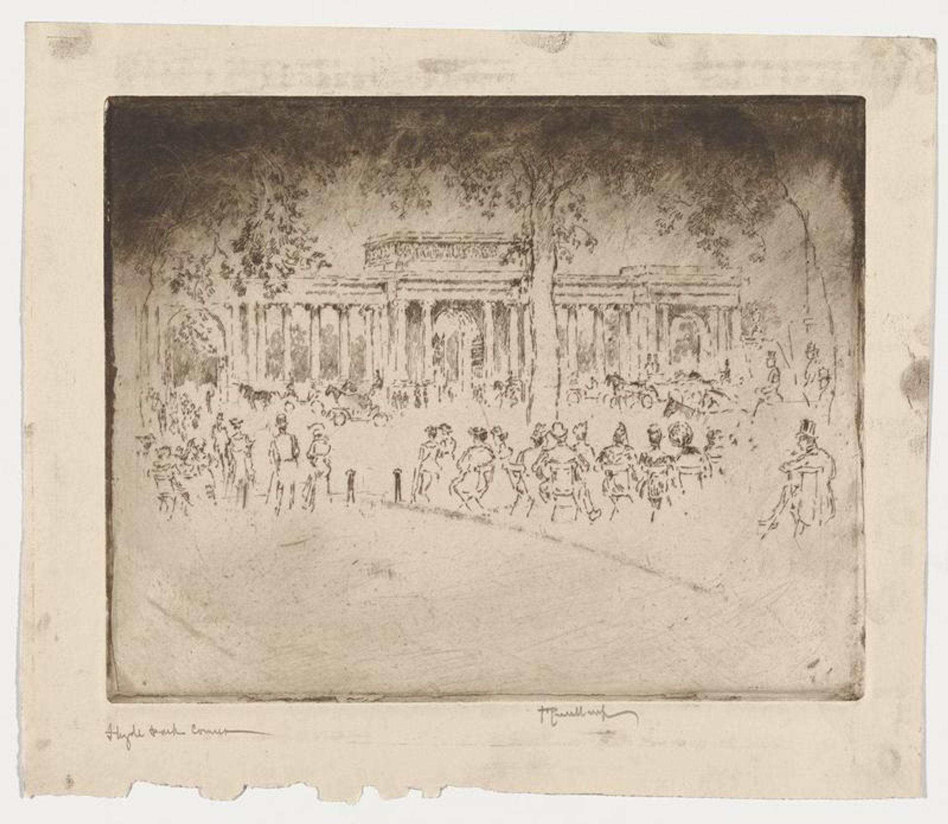 In Hyde Park by Joseph Pennell