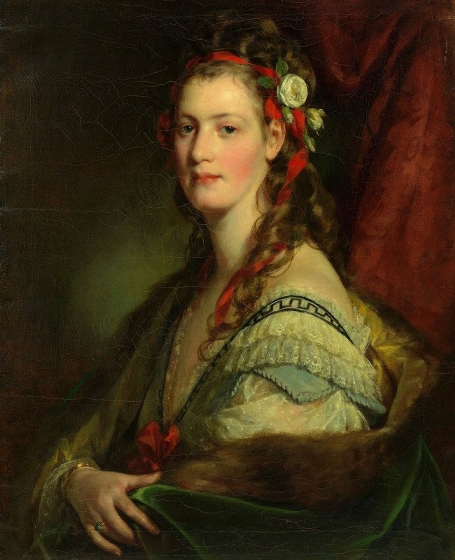 Marie Paterno, geb. Nemetschke, später Amerling, bzw. Hoyos by Friedrich von Amerling