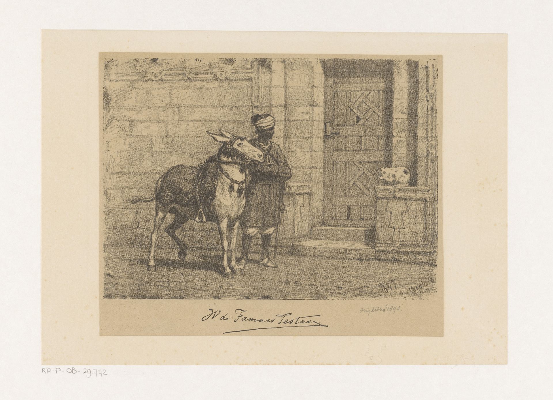 Man met ezel by Willem de Famars Testas