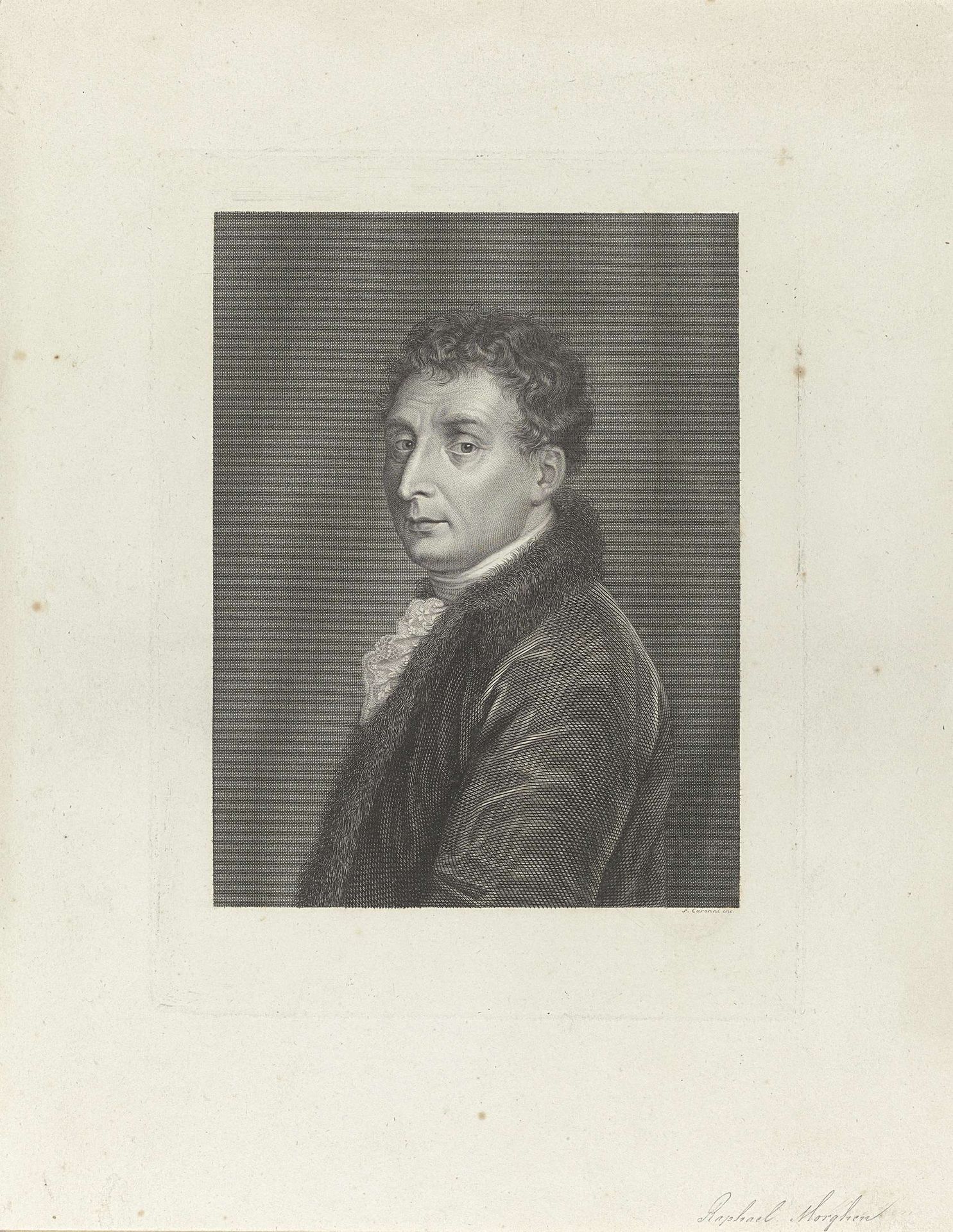 Portret van Raffaelle Morghen by Paolo Caronni