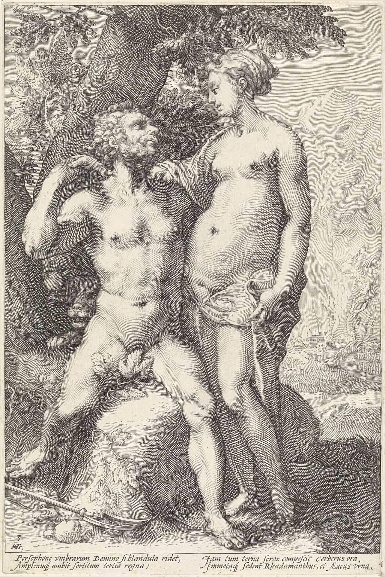 Pluto en Proserpina by Hendrick Goltzius