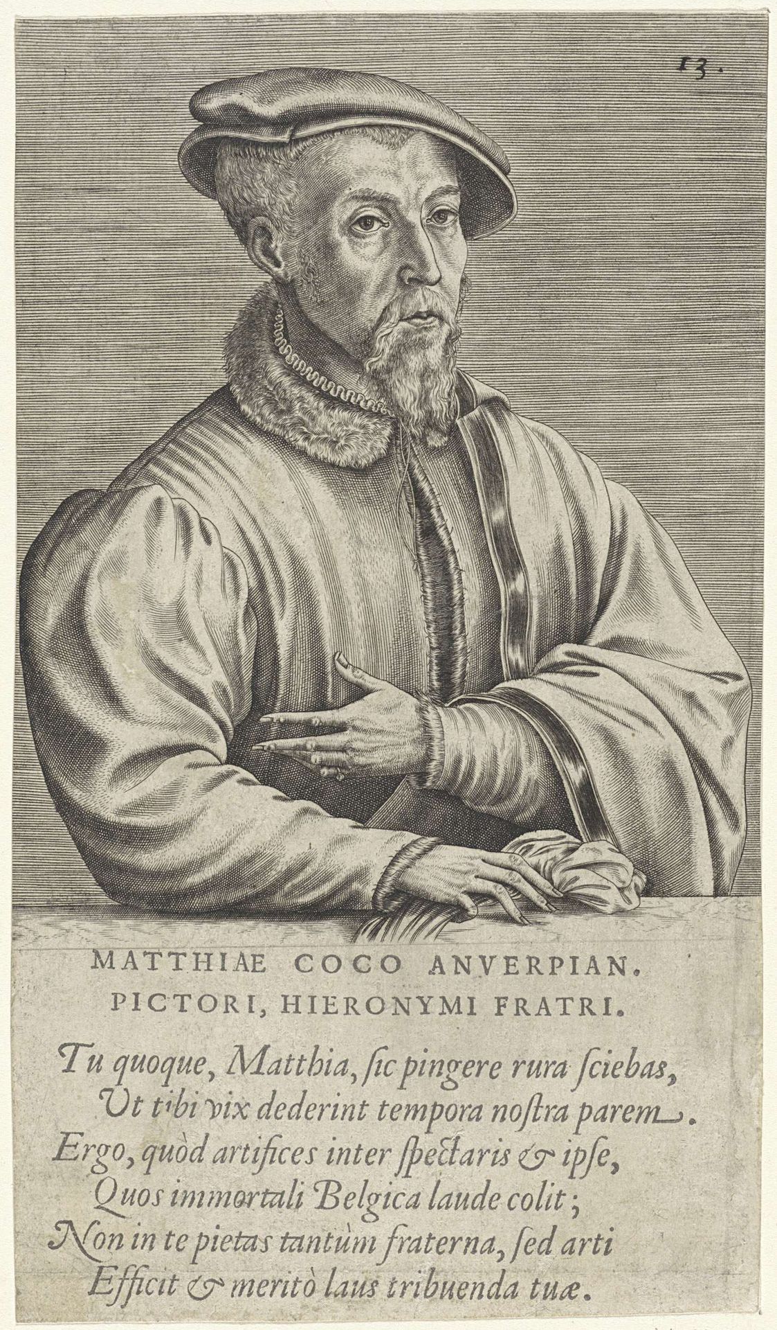 Portret van de schilder Matthys Cock by Wierix