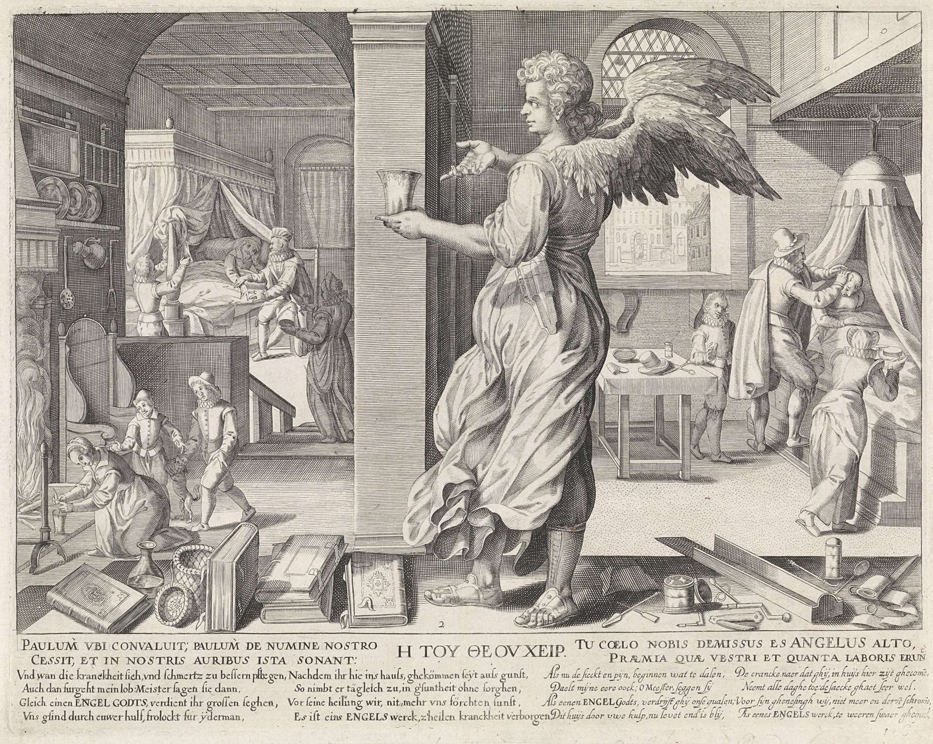 De geneesheer als engel by Johann Gelle