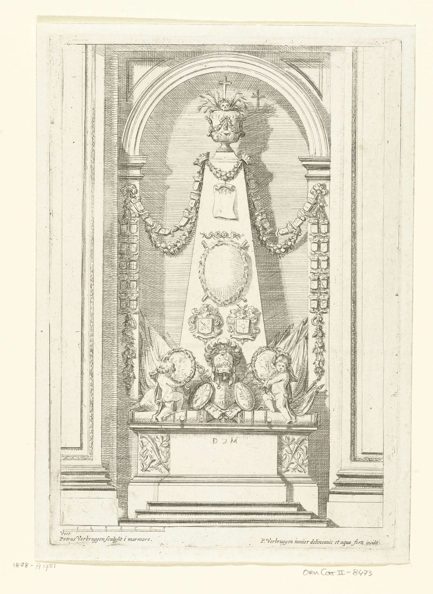 Grafmonument van veldmaarschalk Christoph Dephicus von Dohnia en zijn vrouw by Pieter (II) Verbruggen