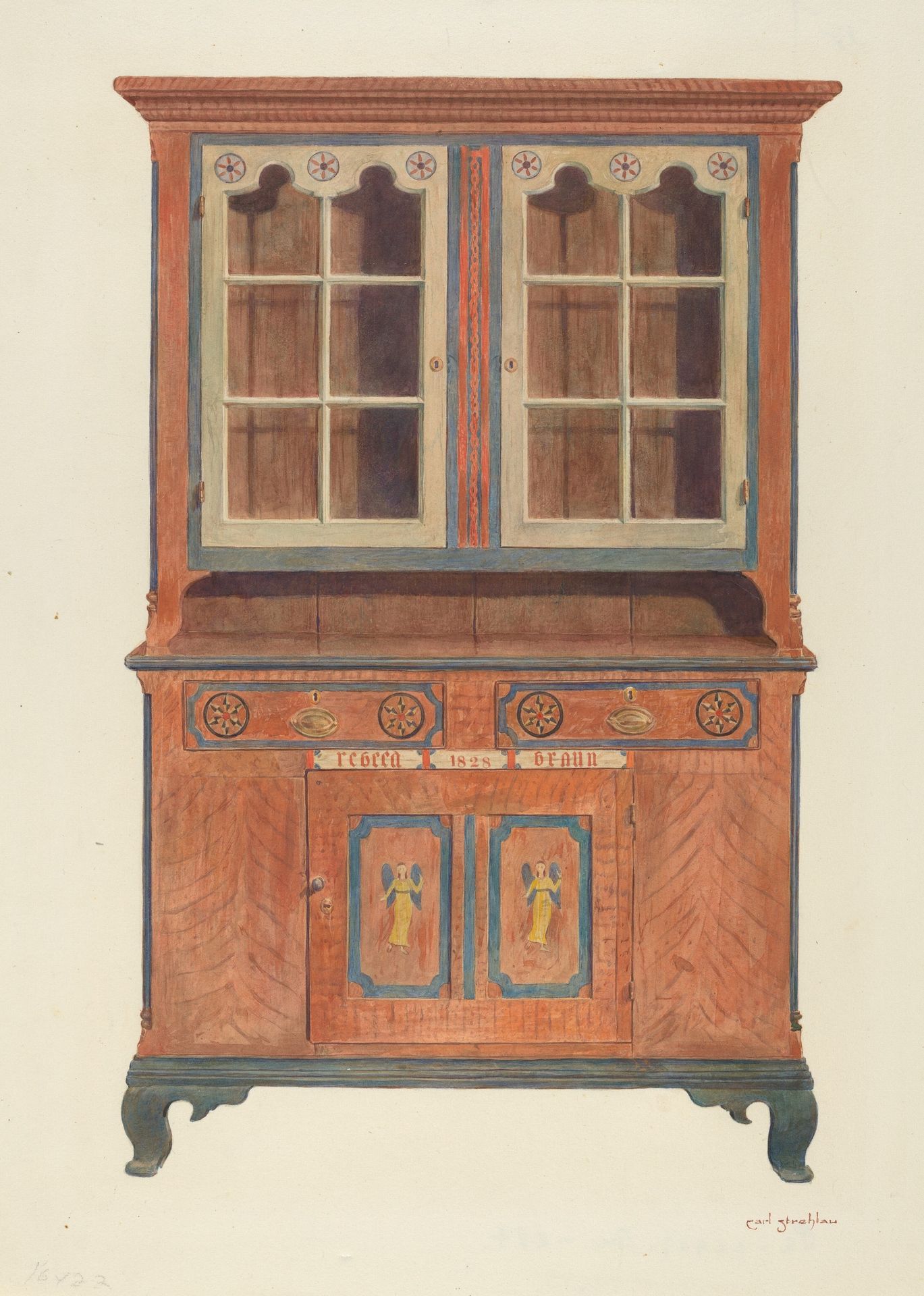 Painted Cabinet by Carl Strehlau