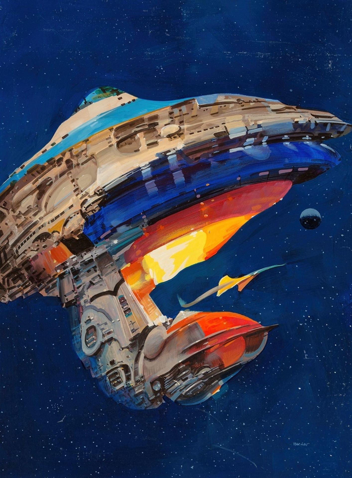 Spaceship preliminary by John Conrad Berkey