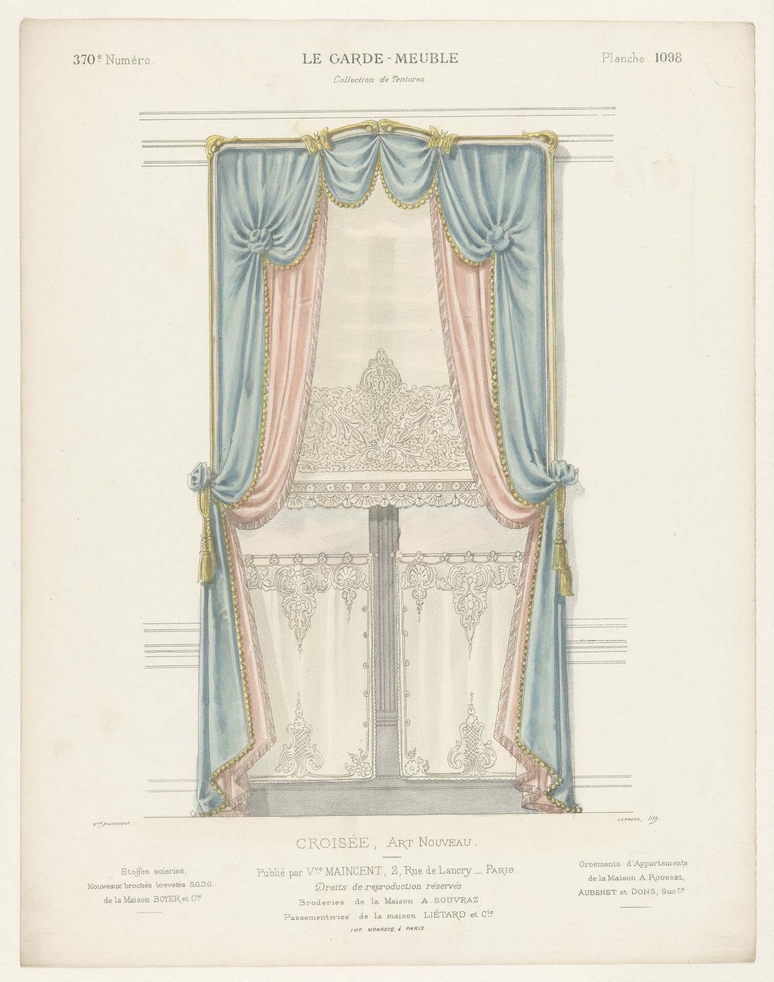 Venster met gordijnen by Léon Laroche