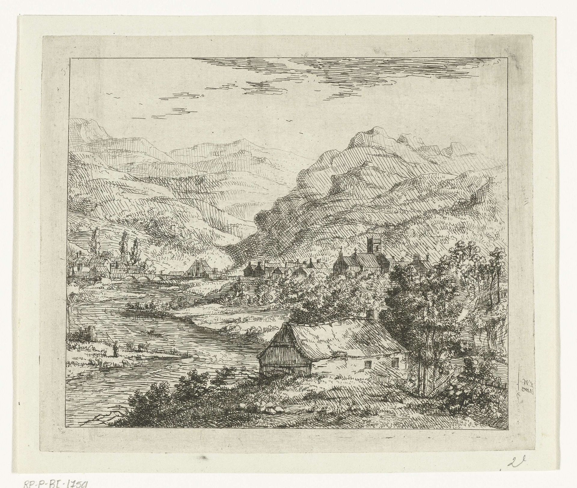 Gezicht in de Hooglanden te Schotland by Dirk Vis Blokhuyzen