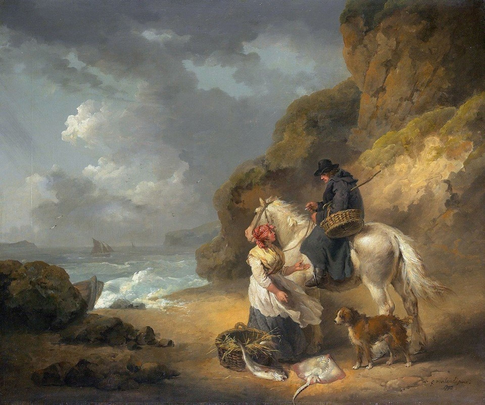 Selling Fish by George Morland