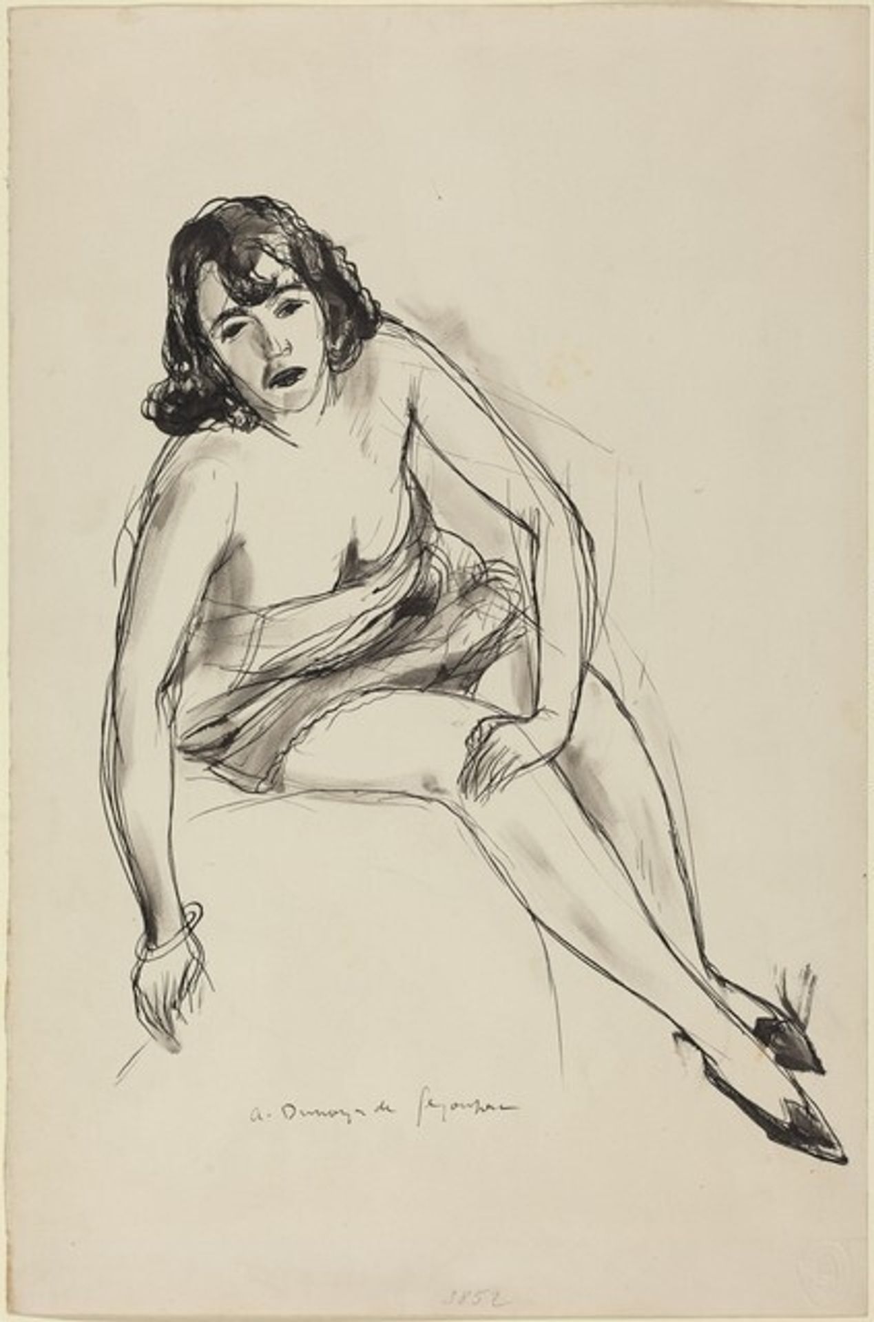 Woman Seated by Andre Dunoyer de Segonzac