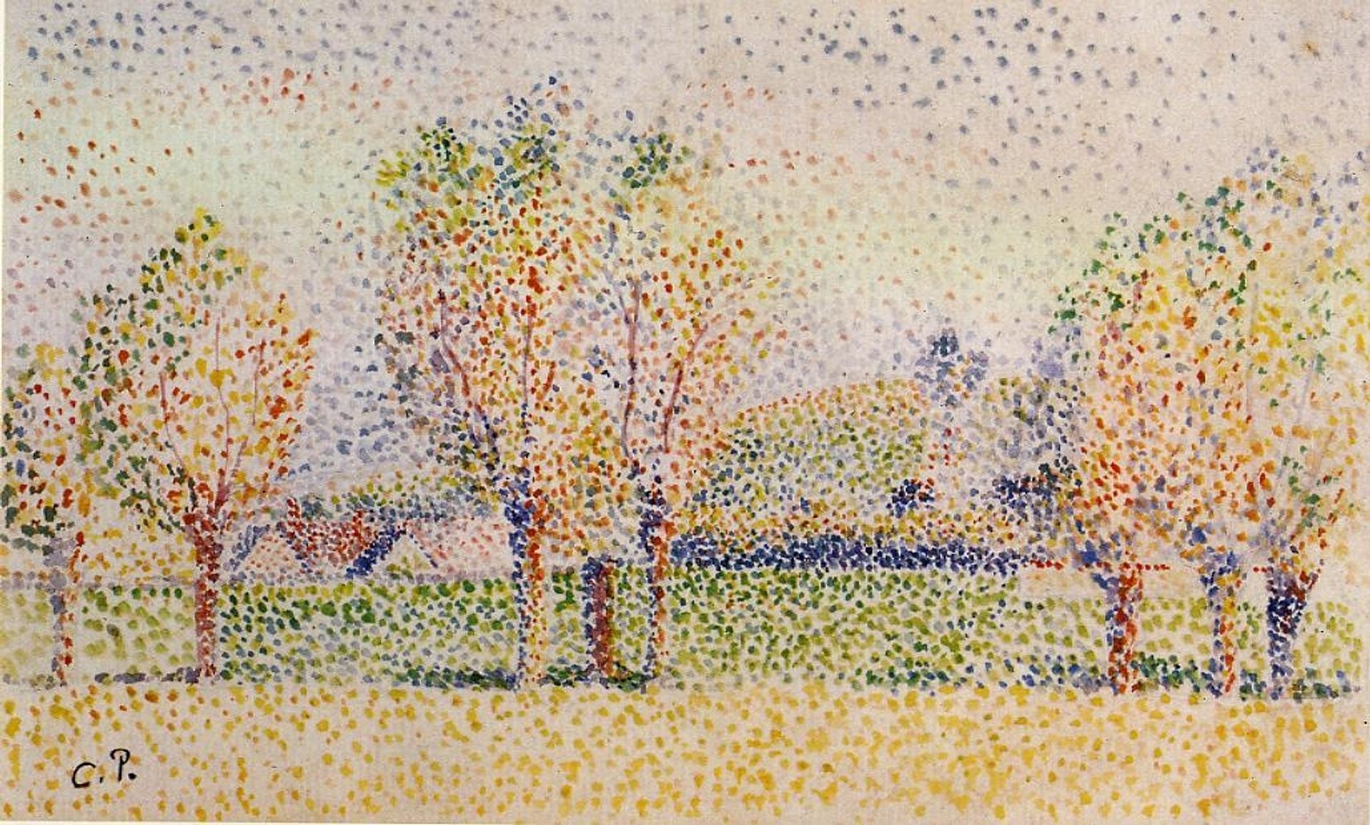 Eragny Landscape by Camille Pissarro
