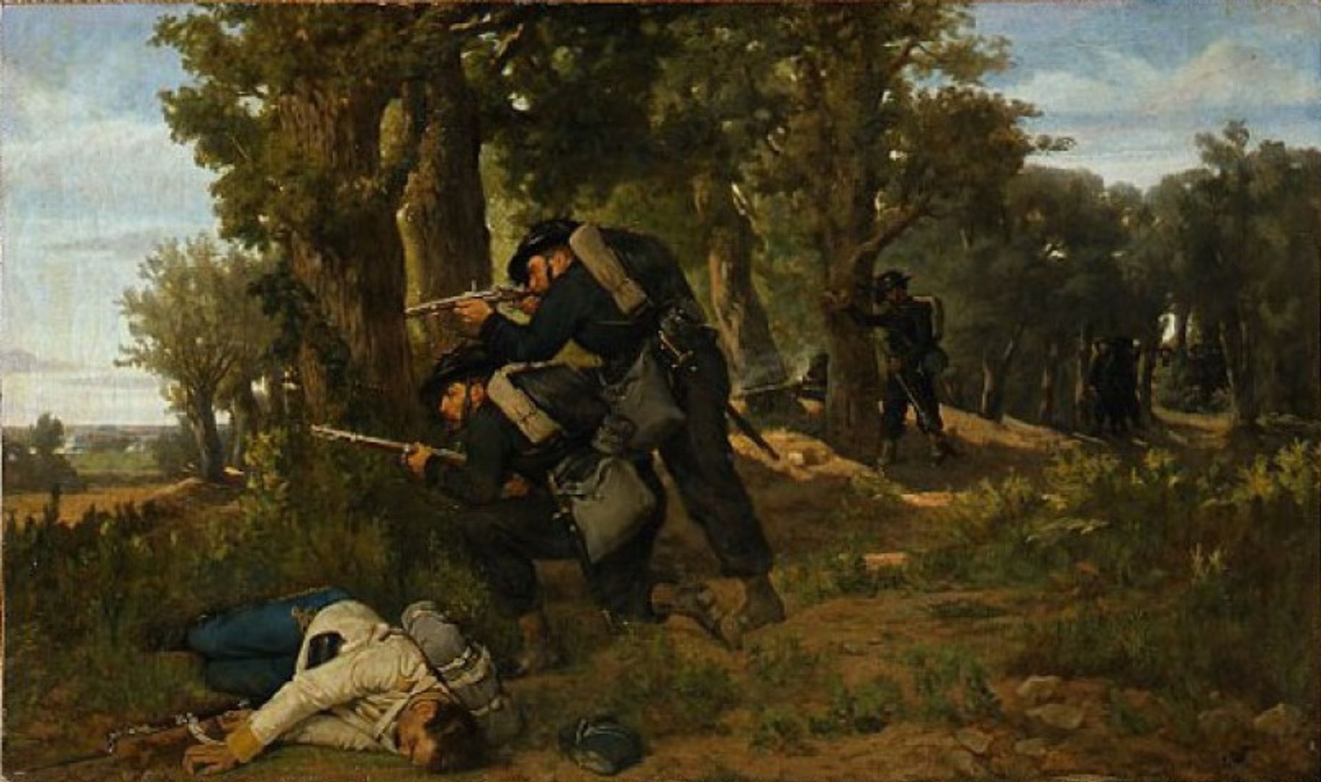Ambush of Bersaglieri by Silvestro Lega