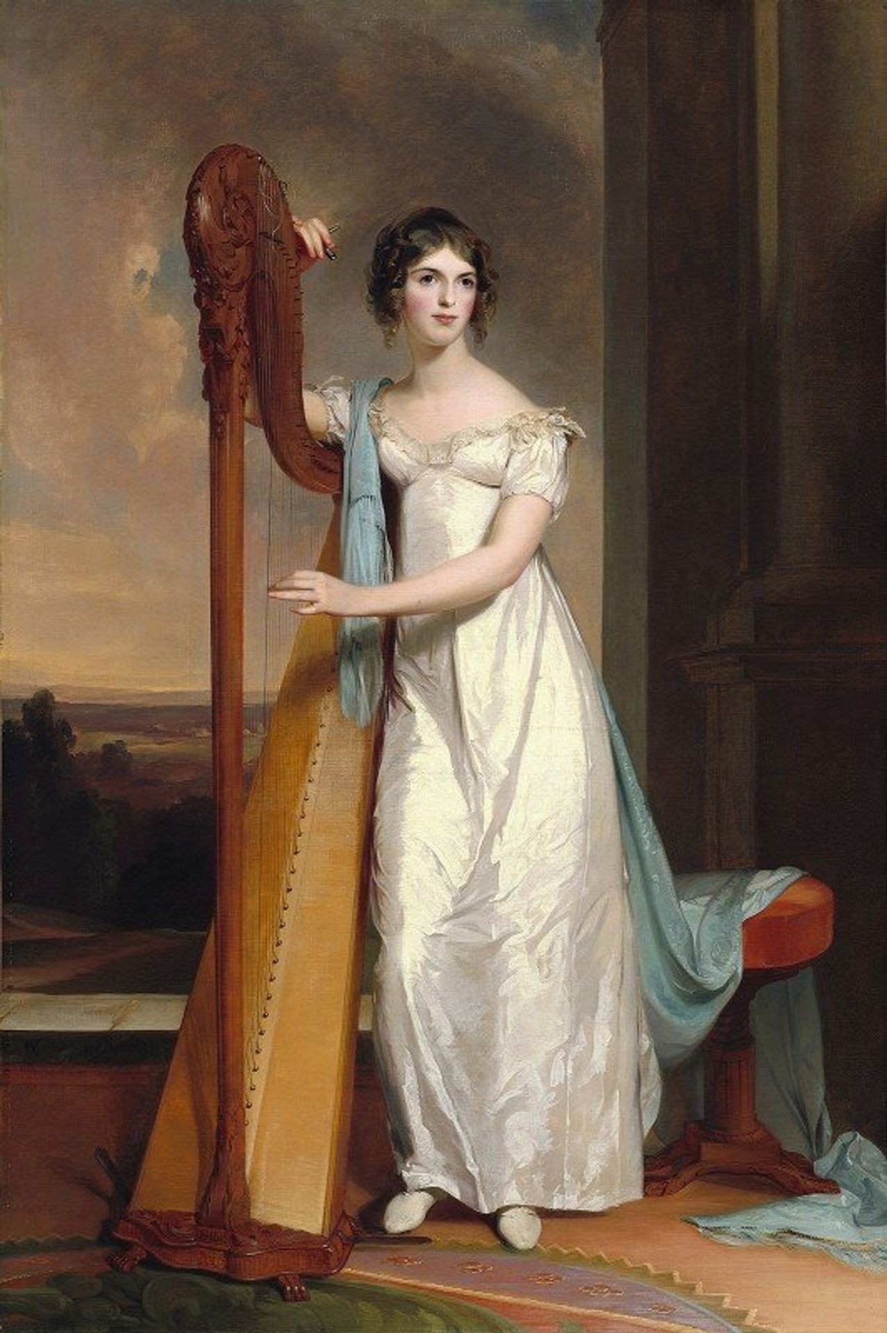 Lady with a Harp – Eliza Ridgely by Thomas Sully