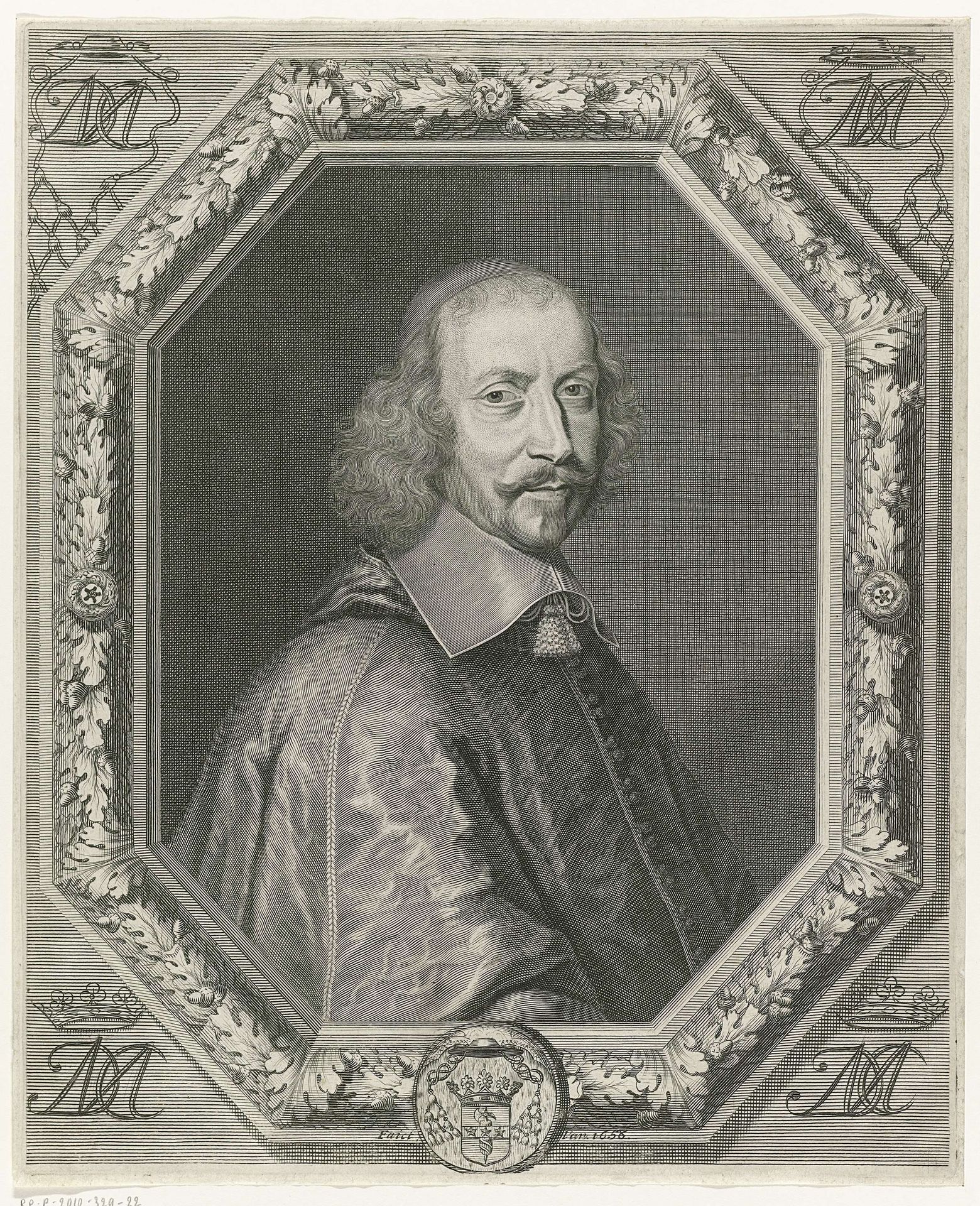 Portret kardinaal Mazarin by Robert Nanteuil